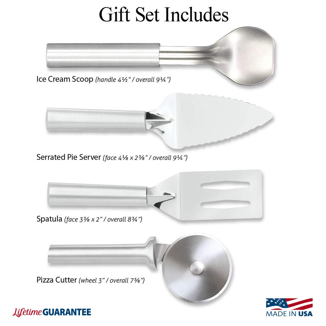 Premium Rada Cutlery 15-Piece Ultimate Stainless Steel Utensil Gift Set with Silver Handle - Perfect for Weddings, Housewarming & Kitchen Upgrades
