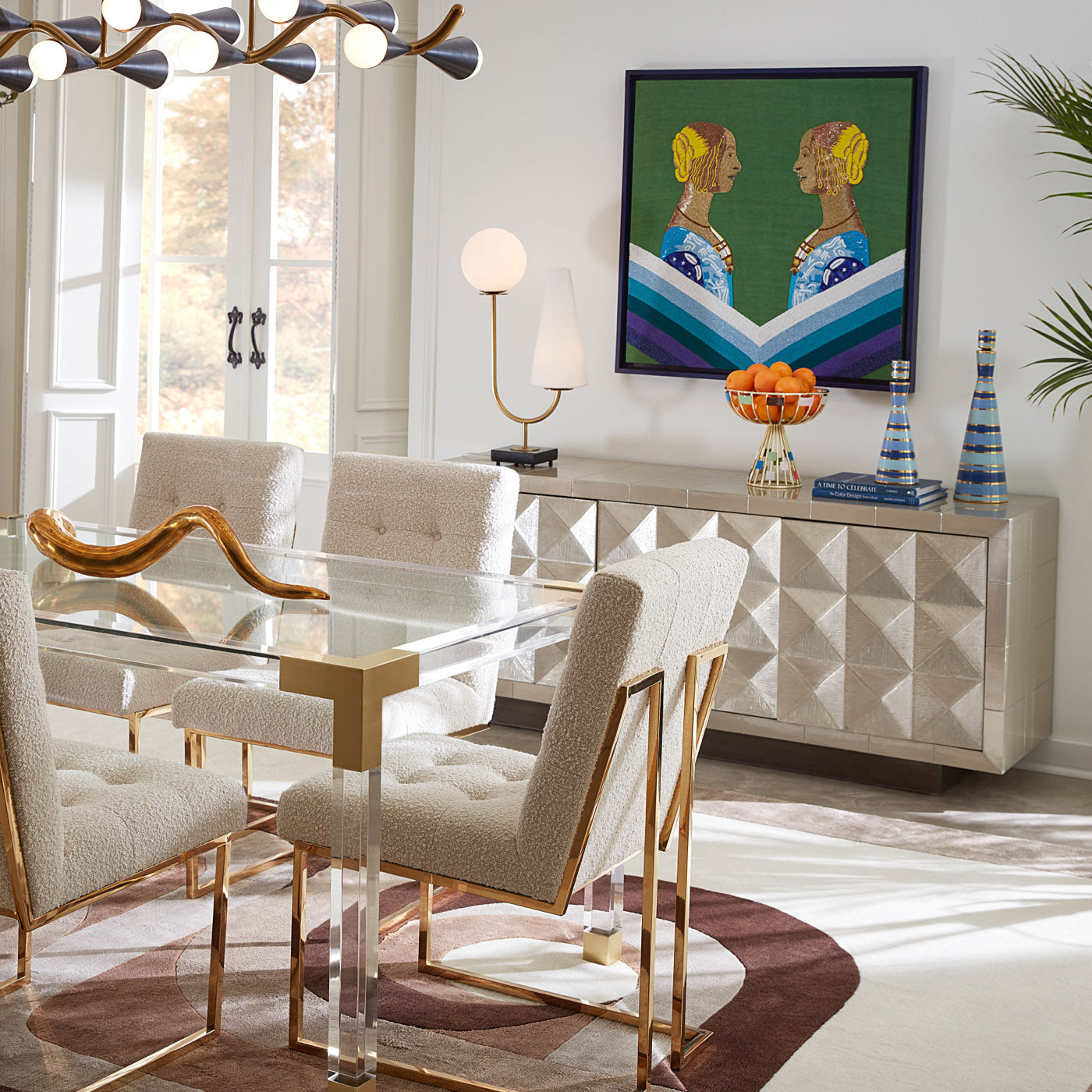 Jacques Modern Dining Table - 6 Seater Wooden Kitchen Table for Home & Restaurant - Perfect for Family Dinners, Entertaining Guests & Small Space Dining Rooms