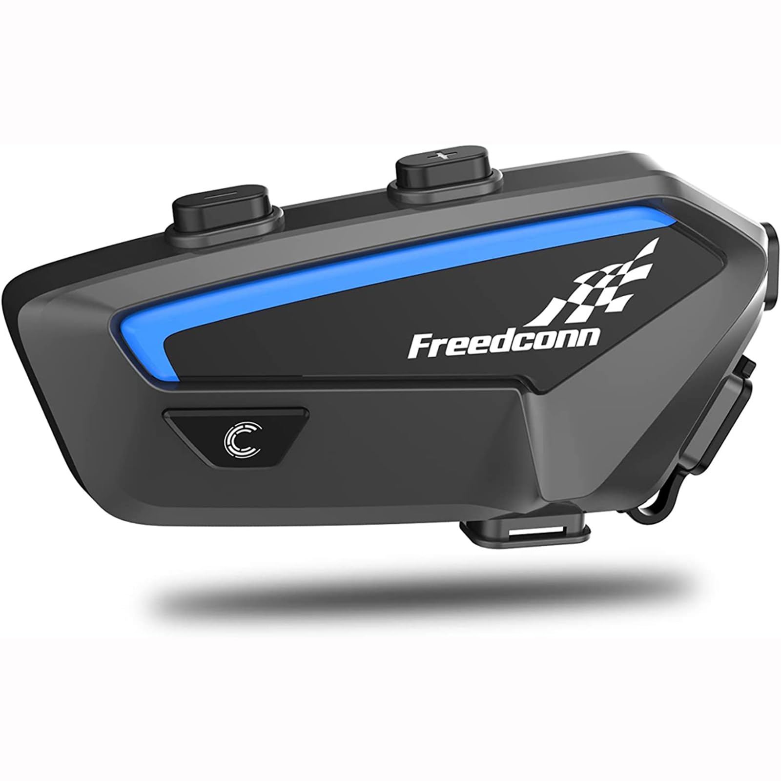 FreedConn Motorcycle Bluetooth Helmet Headset Intercom - Full Duplex Wireless Communication for 6-10 Riders, 1500m Range, FM Radio & Music Sharing - Compatible with Any Bluetooth Headset - Perfect for Group Rides, Touring & Adventure Motorcycling