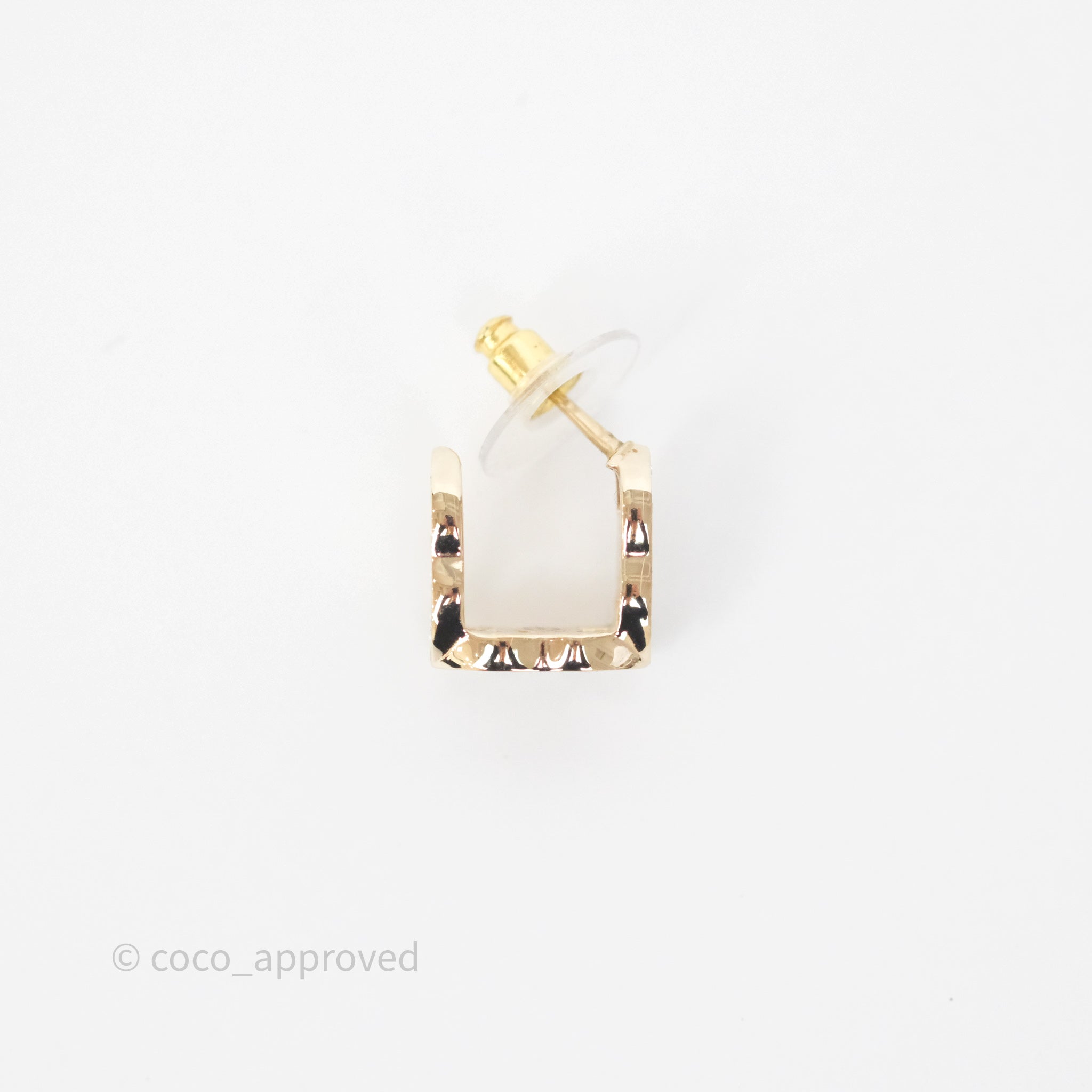 Chanel CC Crystals Square Earrings Gold Tone 23B - Luxury Fashion Jewelry for Women, Perfect for Parties, Weddings & Special Occasions