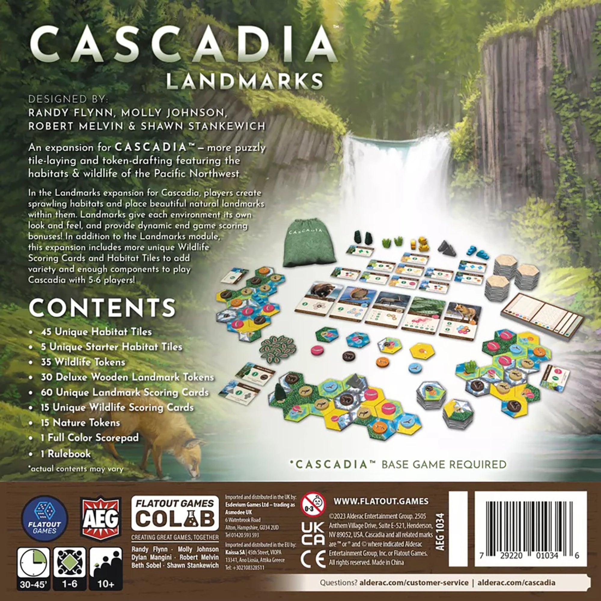 Cascadia Landmarks Expansion Board Game - Strategic Tile Placement Puzzle Game for Family Game Night & Educational Play