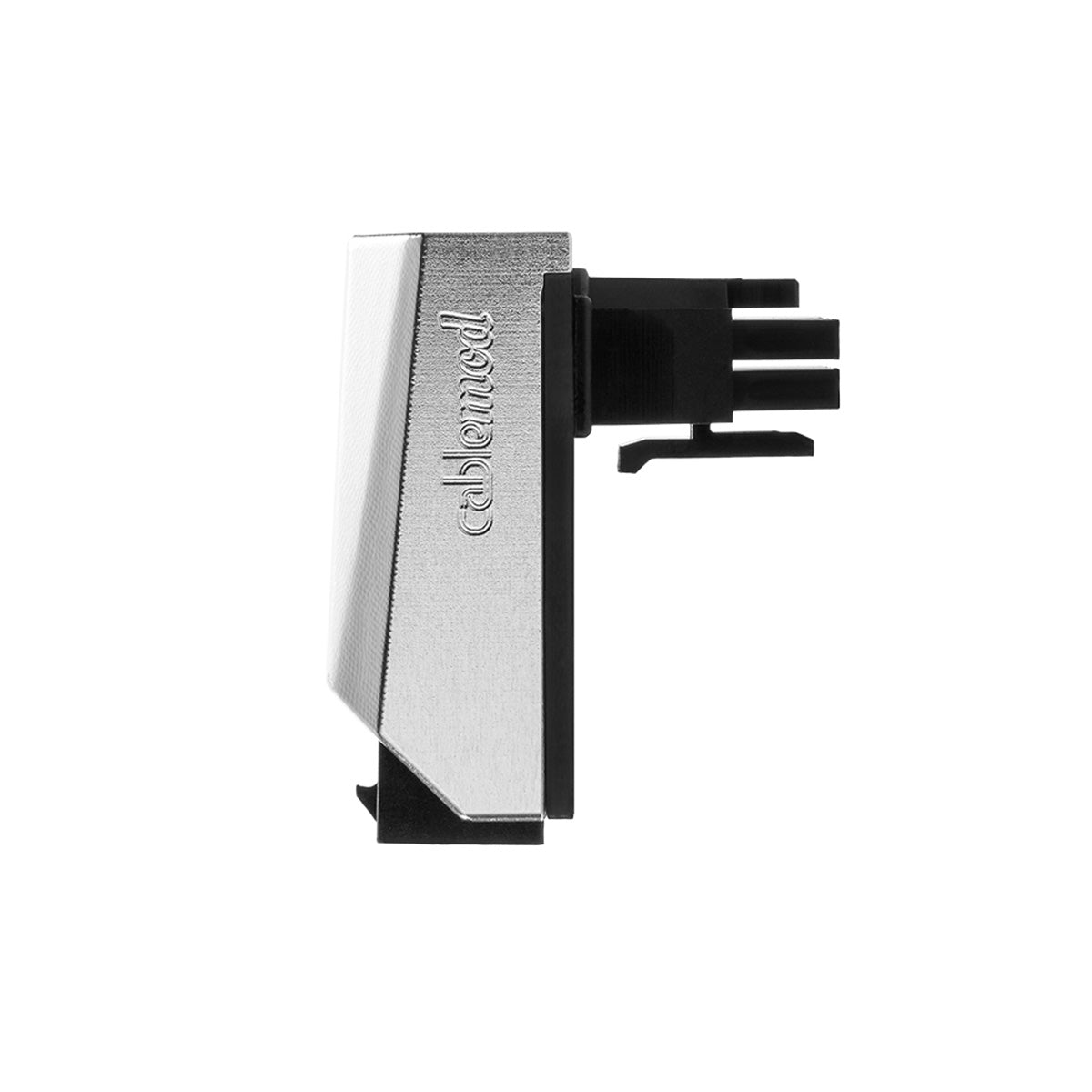 CableMod 12VHPWR 90 Degree Angled Adapter v1.1 - Variant B Silver - PCIe Power Connector for NVIDIA RTX 4090/4080 GPUs - Perfect for Small PC Cases & Cable Management