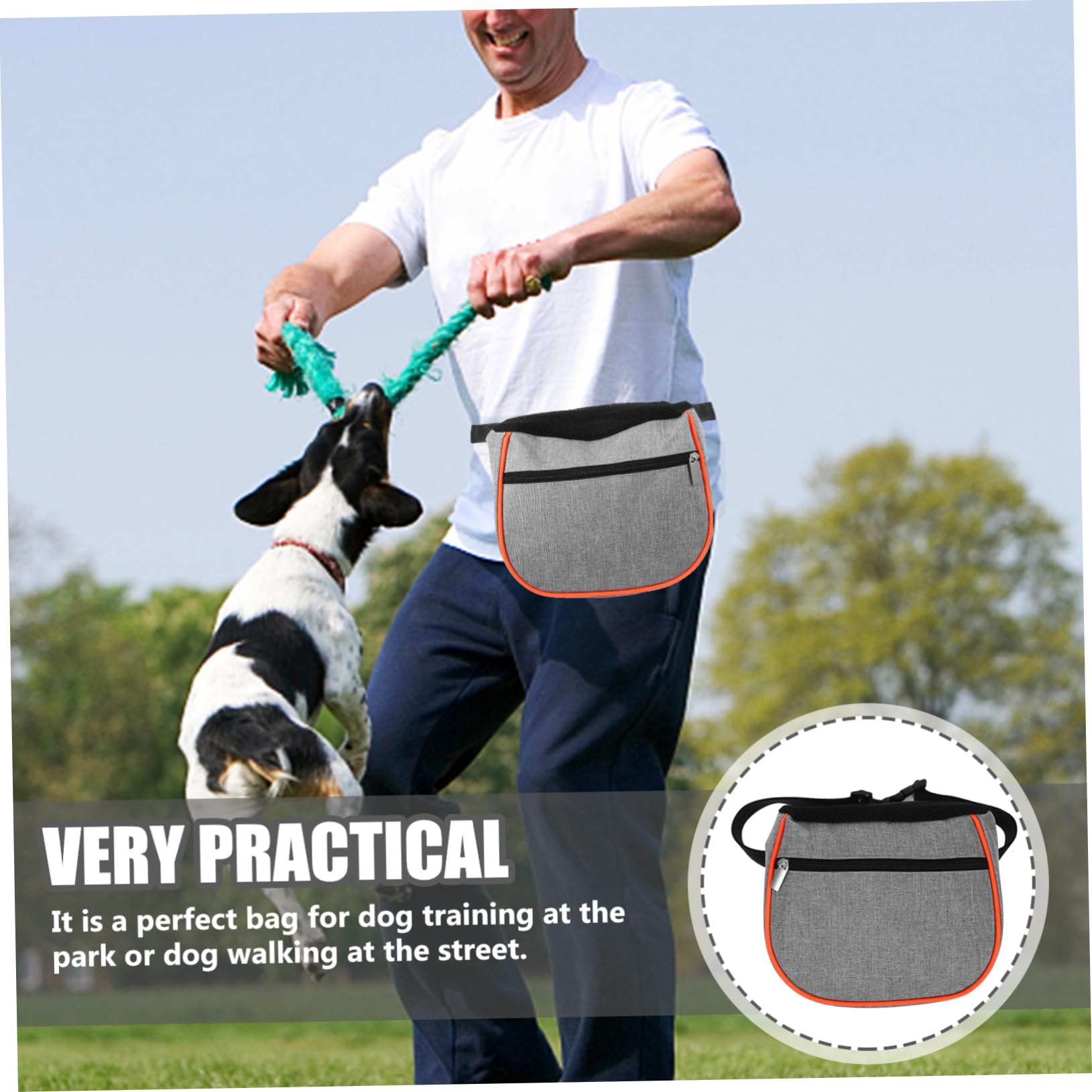 Balacoo Dog Treat Waist Bag - Portable Dog Training Fanny Pack for Puppies & Dogs - Hands-Free Pet Treat Pouch for Outdoor Walks, Hiking & Obedience Training
