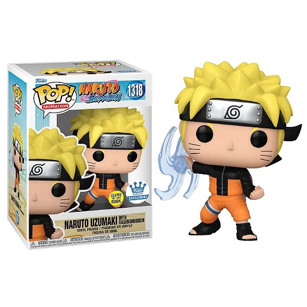 Funko Pop Animation Naruto: Shippuden Naruto Uzumaki with Rasenshuriken Glow in The Dark Exclusive - Perfect for Anime Collectors & Home Decor