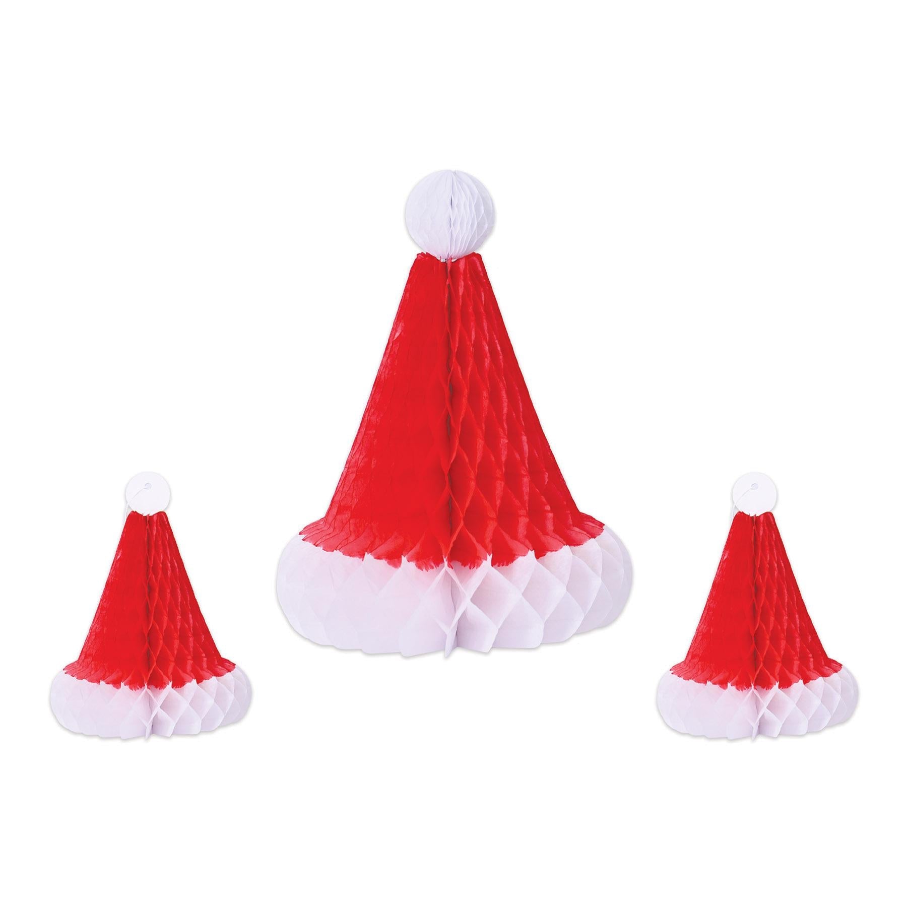 12 Pack Beistle Christmas Tissue Santa Hats - Festive Party Decorations for Holiday Celebrations, Office Parties & Family Gatherings