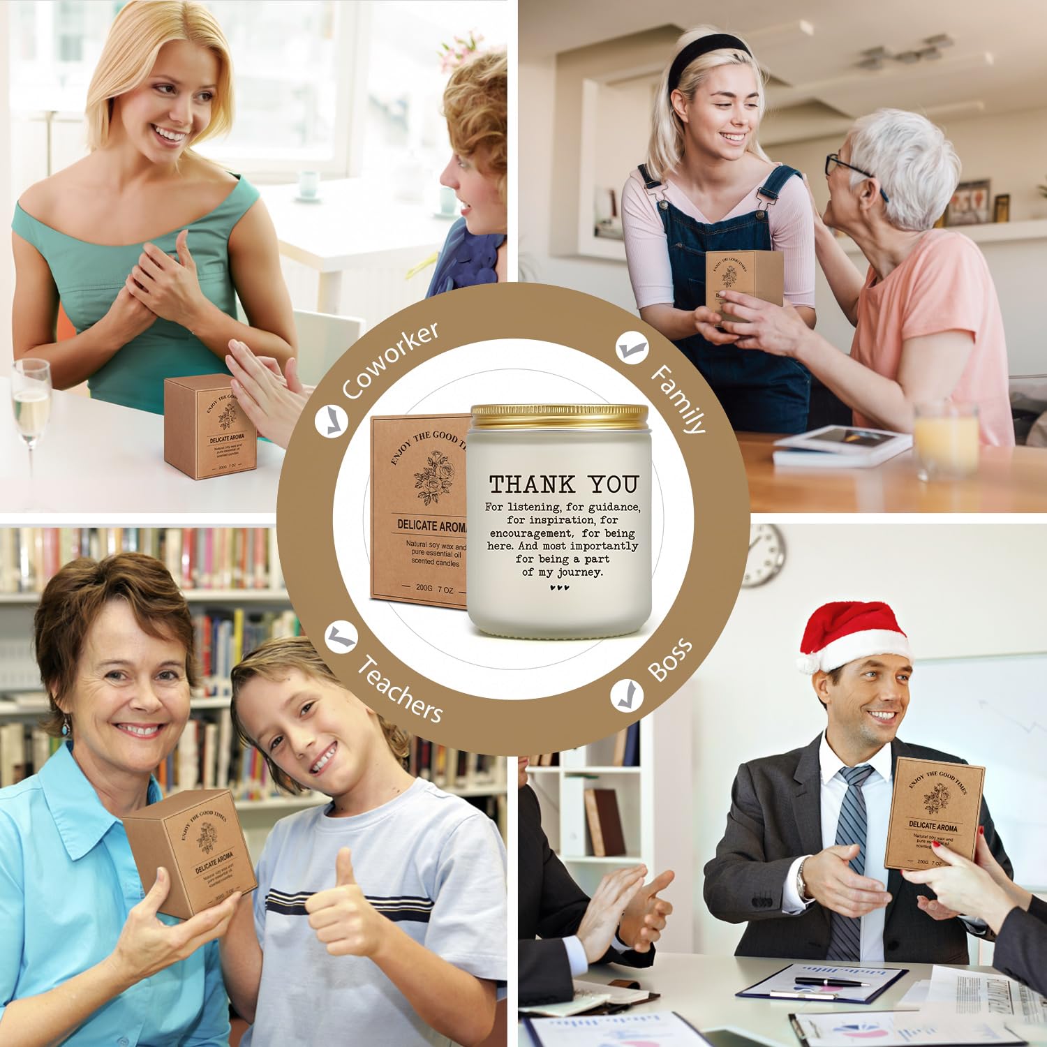 Thoughtful Thank You & Appreciation Gifts for Boss, Teacher, Employees, Friends, Coworkers - Perfect for Women & Men, Retirement, Thanksgiving, Birthday, Christmas, Father’s Day, Manager, Mom, Sister, BFF, Coach - Ideal for Office, Home, and Special Occasions