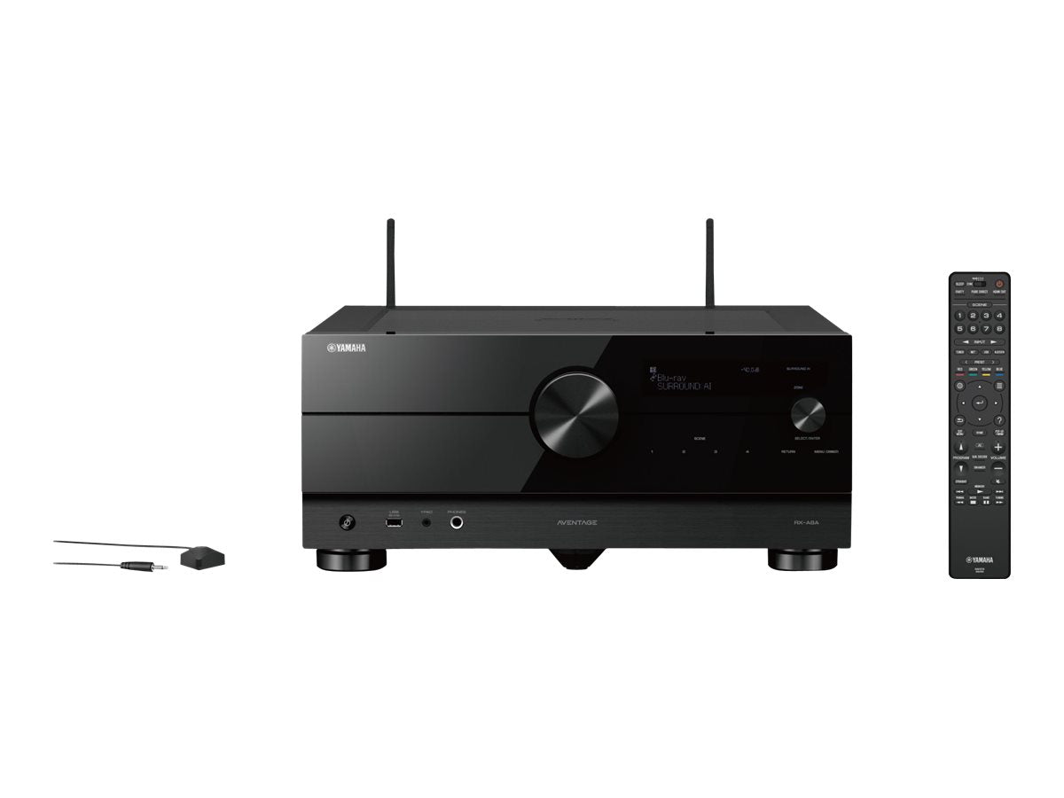 Yamaha RX-A8A 9.2-Channel AV Receiver - Premium Home Theater System with Dolby Atmos & DTS:X - Perfect for Movie Nights & Music Listening