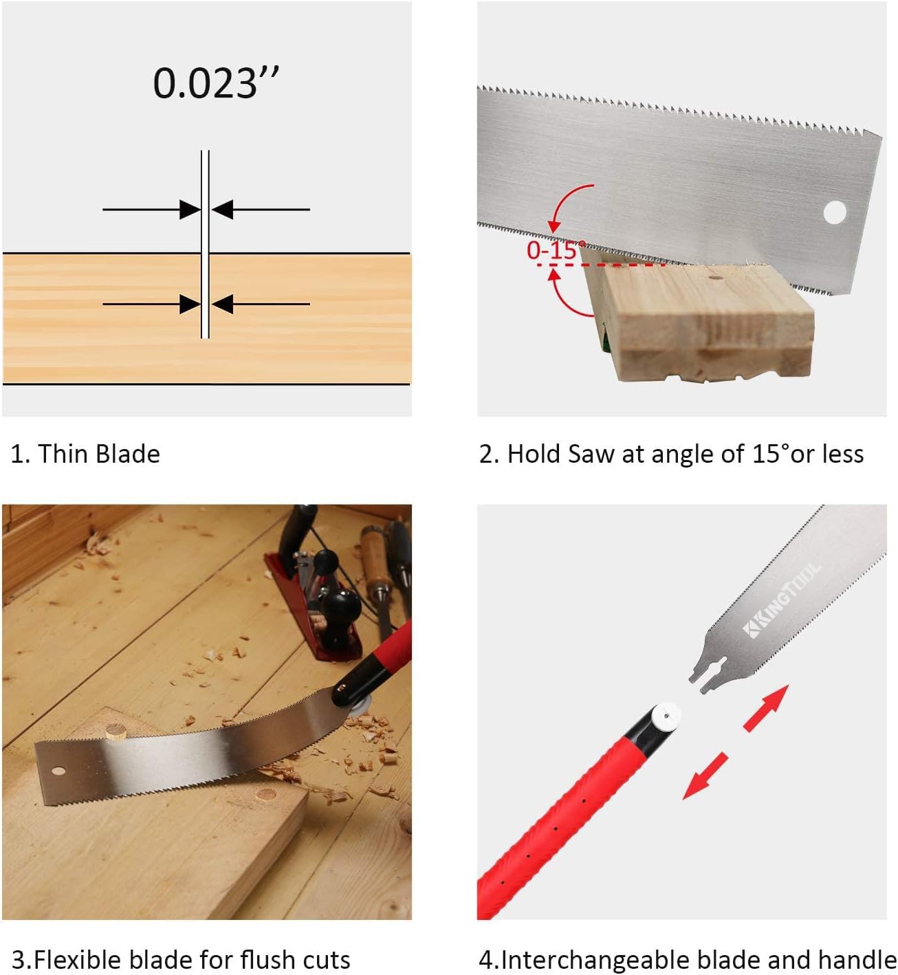 Professional 10 Inch Japanese Ryoba Pull Saw - Double Edge Flush Cut Hand Saw for Woodworking | Includes Portable Storage Bag | Perfect for Carpentry, DIY Projects & Fine Wood Cutting