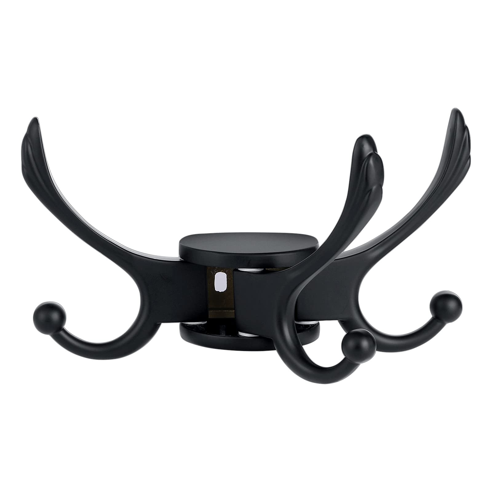 Heavy Duty Swivel Coat Hook - Wall Mount for RV, Bathroom & Kitchen - Matt Black - Space Saving Solution
