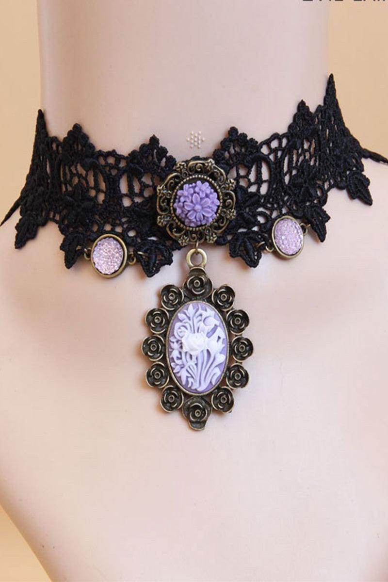 Elegant Crystal Lace and Alloy Necklace for Women - Fashion Jewelry Gift for Valentine's Day, Anniversary & Party - Perfect for Evening Wear, Date Nights & Special Occasions