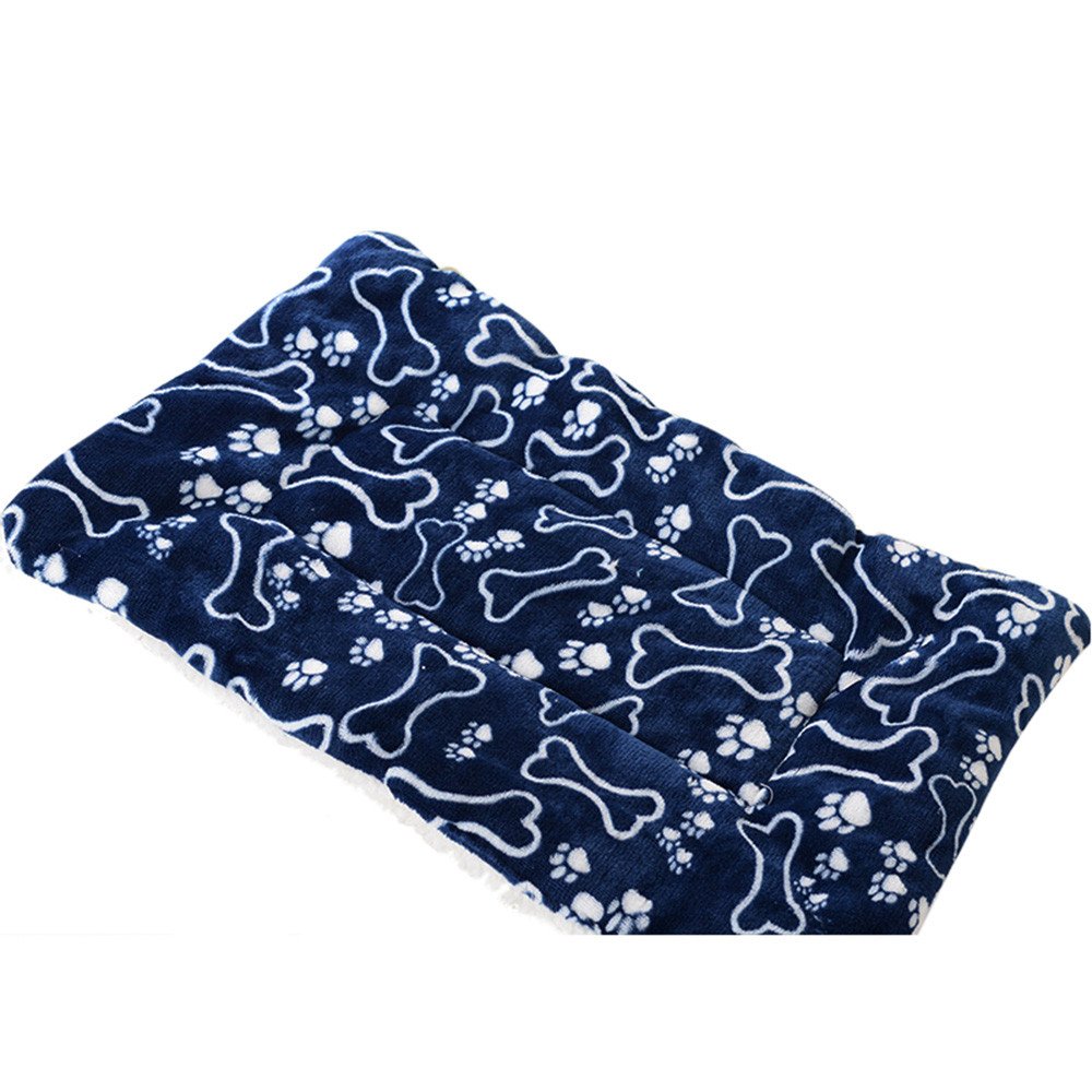 Wouke Pet Mat - Soft Flannel Print Blanket Bed for Dogs & Cats, Warm Washable Cushion Pad - Perfect for Beds, Couches & Travel Use