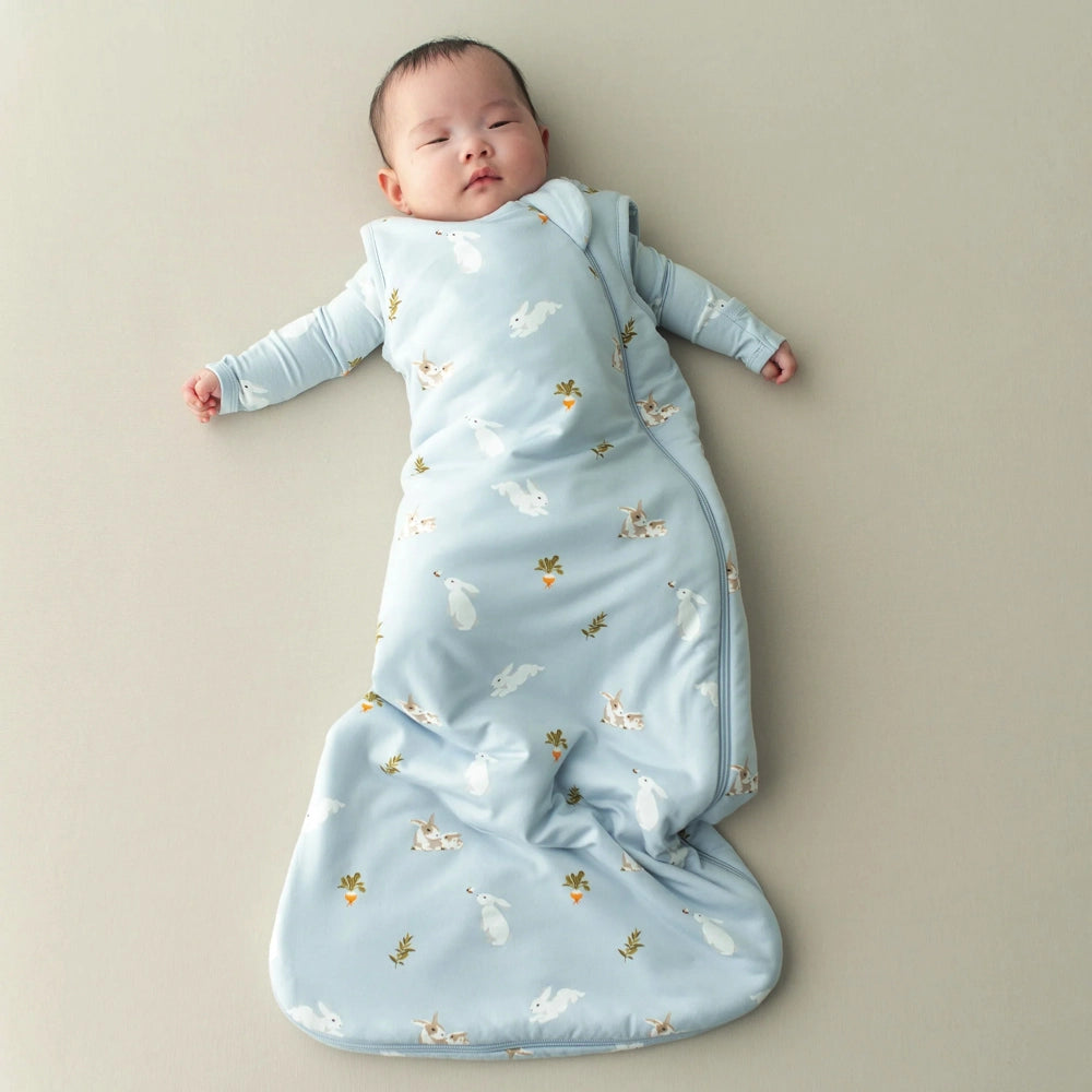 Kyte Baby 1.0 Tog Sleep Sack - Lightweight Baby Sleeping Bag with Soft Bamboo Fabric - Perfect for Nursery, Daycare & Travel (Ice Rabbit Print)