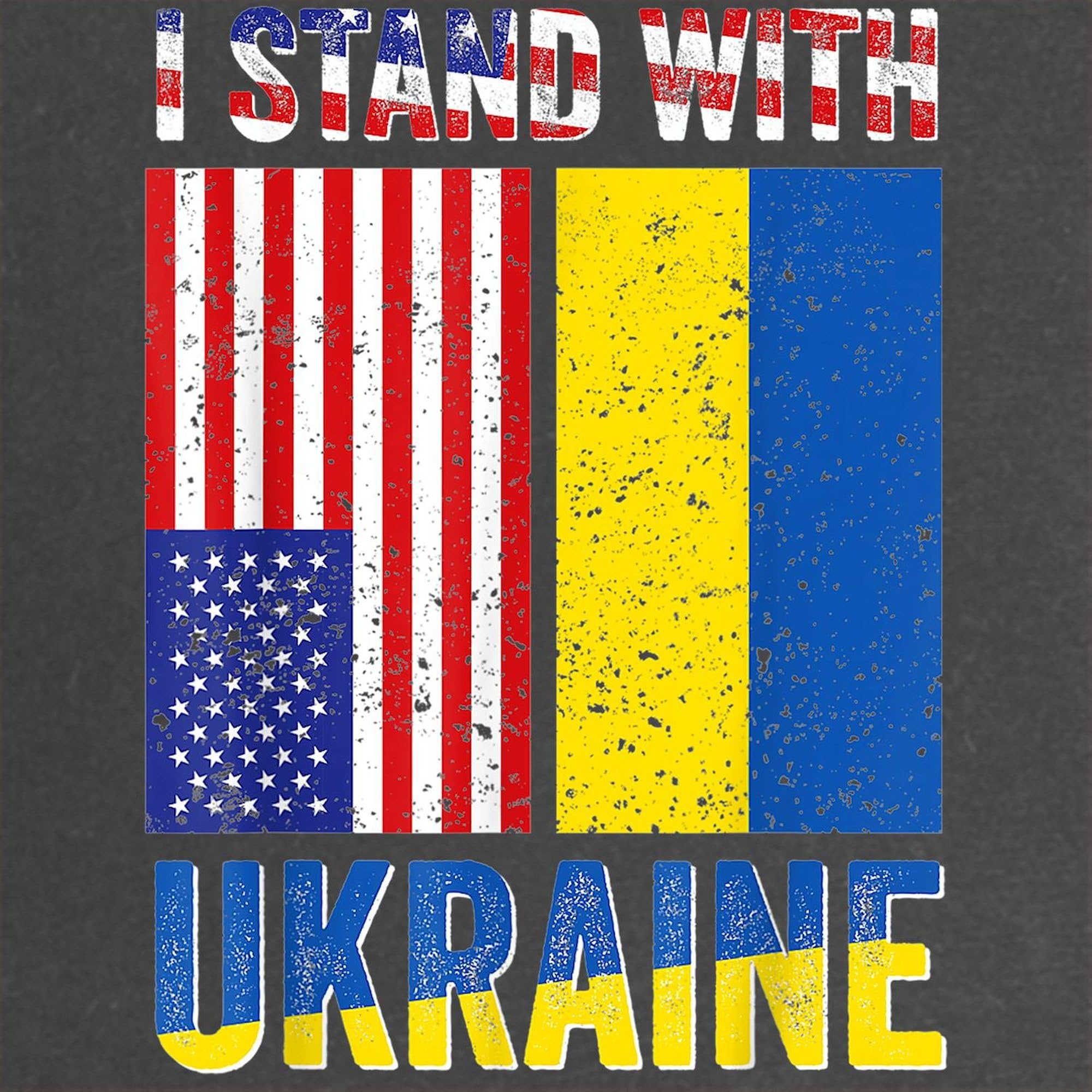 I Stand with Ukraine Maternity T-Shirt for Women - Ruched Side Supportive Pregnancy Top | Comfortable & Stylish for Casual Wear, Maternity Photos & Showing Solidarity