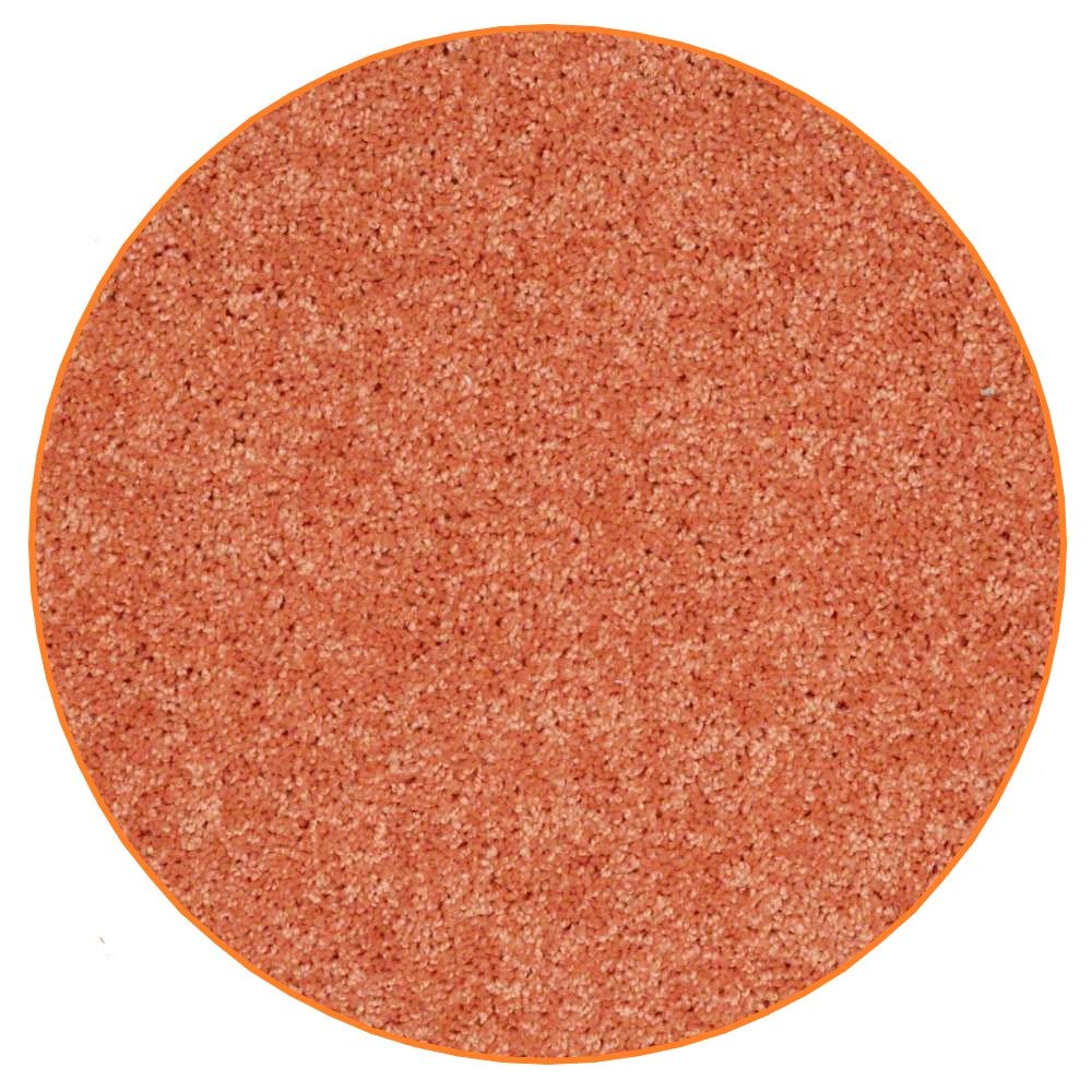 Soft Colorful Round Kids Area Rugs - Non-Slip Nursery Bedroom Classroom Playroom Rug - 10 Size Options (5' Round Orange) for Cozy Play & Learning Spaces