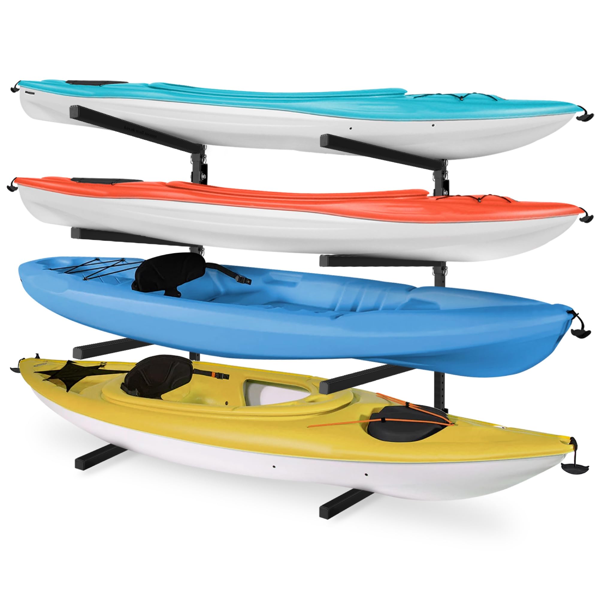 **Yes4All Heavy Duty Kayak Storage Rack – 400lbs Capacity Wall Mount Rack with 4 Adjustable Levels for Indoor & Outdoor Kayak Storage – Perfect for Garage, Shed, or Backyard Organization**