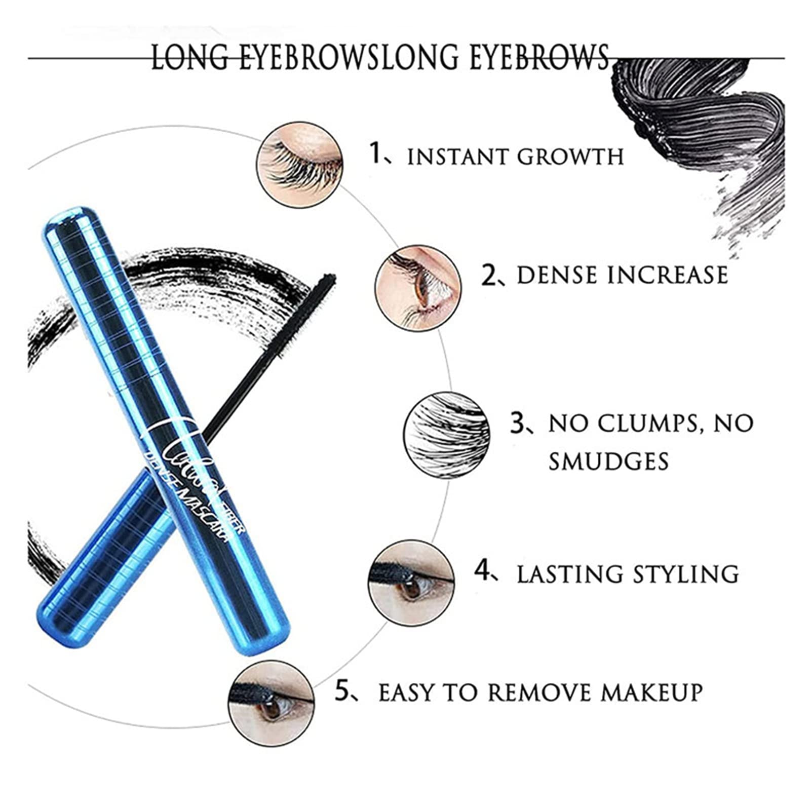 Prime-Lash Mascara for Mature Women - Waterproof Black Mascara for Thinning Lashes | Volumizing & Lengthening | No Clumping, No Smudging, No Flaking | Perfect for Daily Wear, Special Occasions & Sensitive Eyes