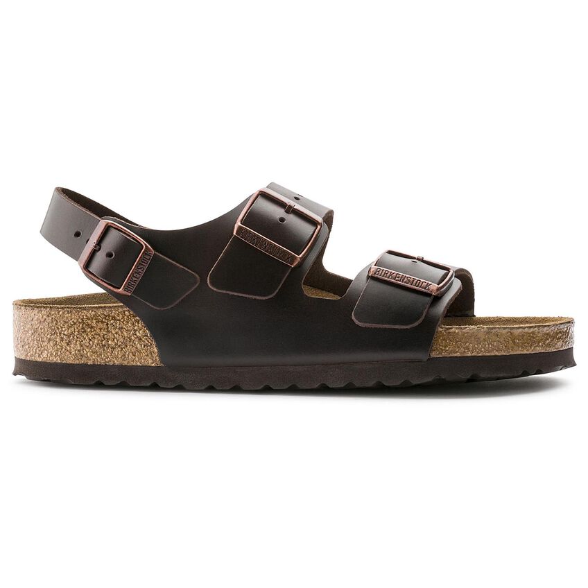 Birkenstock Milano Smooth Leather Soft Footbed Sandals - Comfortable Leather Sandals for Women & Men | Perfect for Beach, Walking & Casual Wear