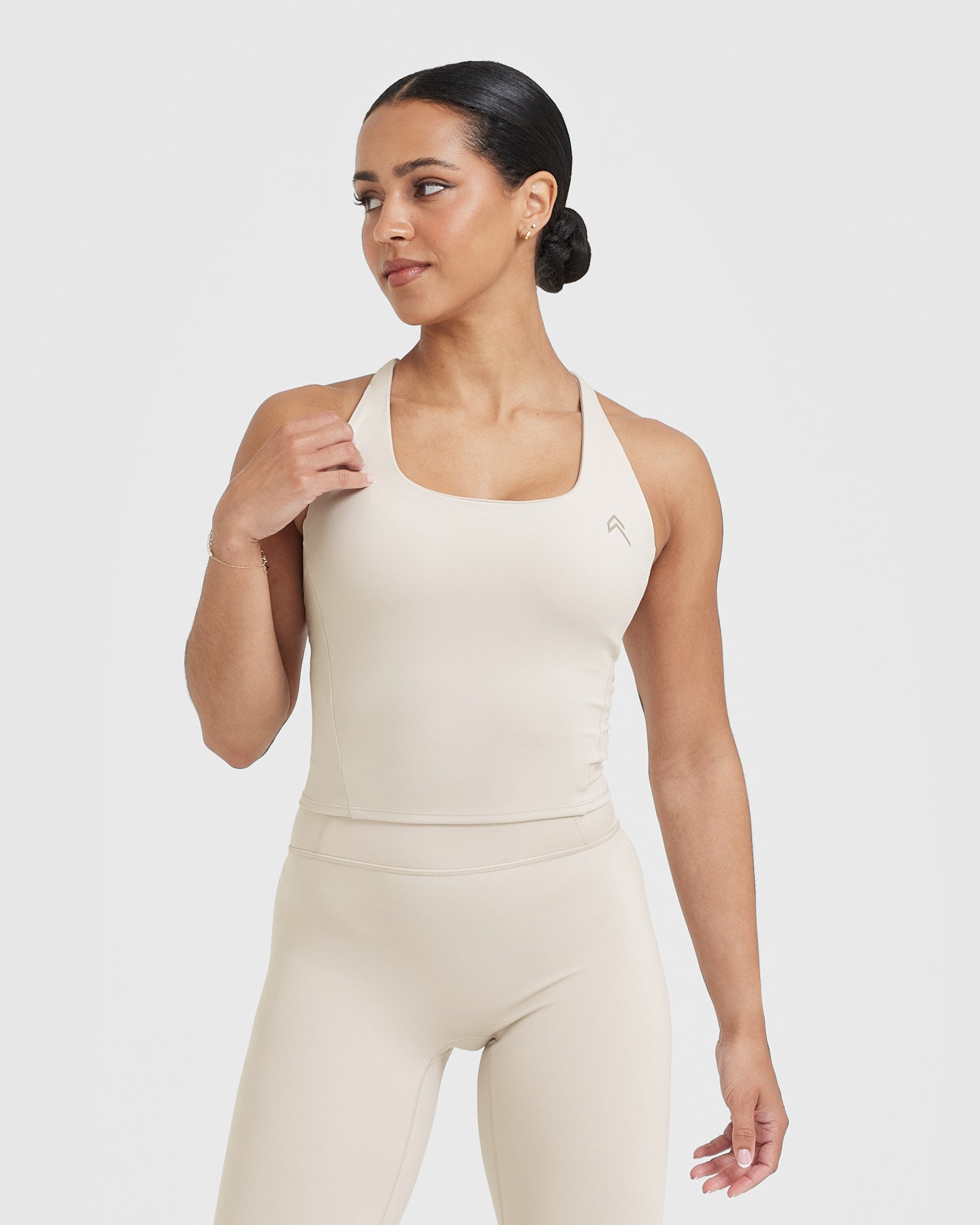 Timeless Square Neck Mid Vest for Women - Elegant Summer Layering Piece in Sand | Perfect for Beach Outfits, Casual Wear & Office Looks