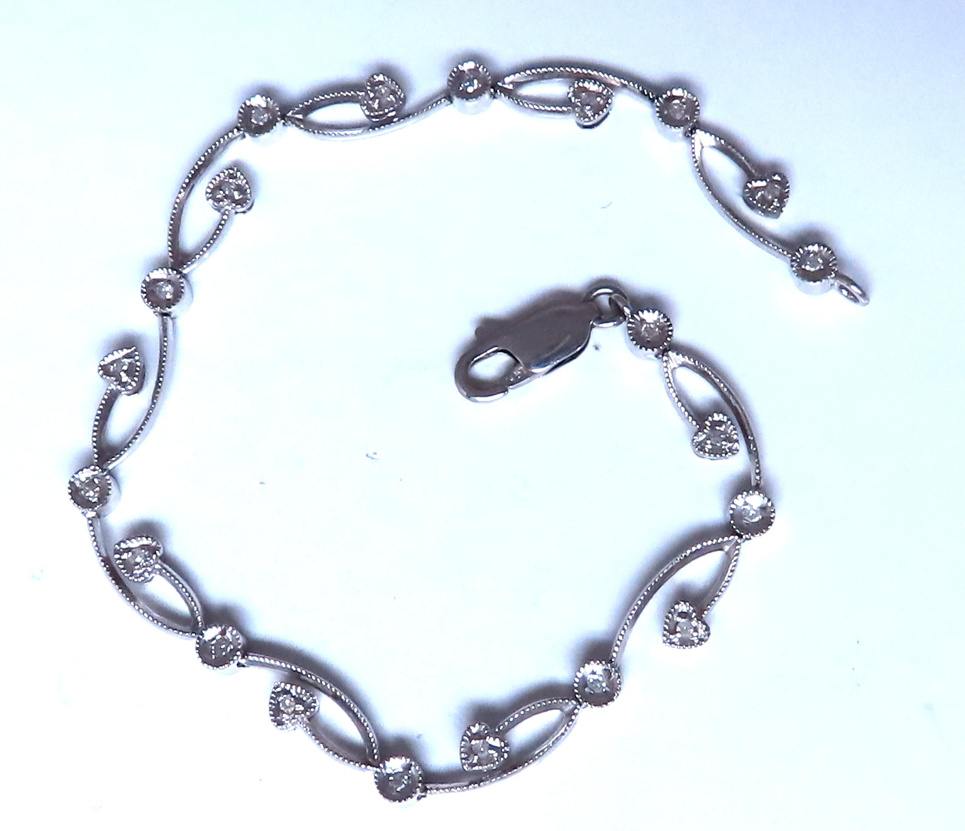 14kt Gold Natural Diamonds Vine Link Bracelet for Women - Elegant Jewelry Gift for Anniversary, Wedding & Special Occasions