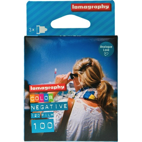 Lomography 100 Color Negative Film 120 Roll Film (3 Pack) - Perfect for Medium Format Cameras, Landscape & Portrait Photography