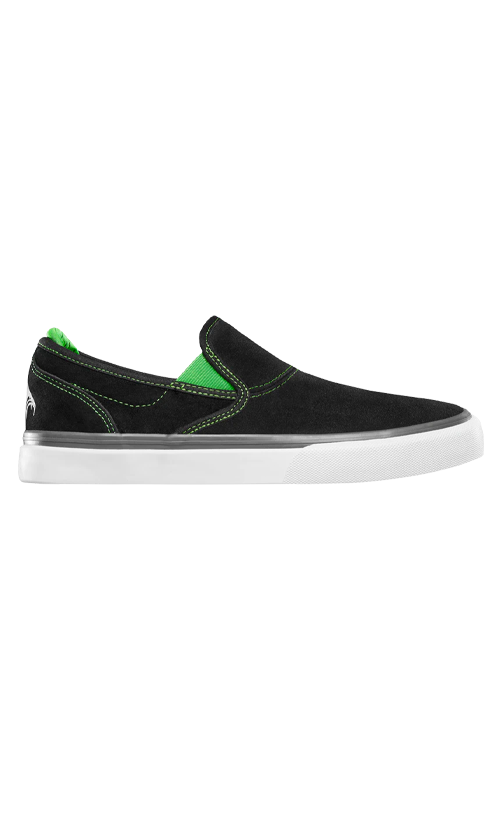Emerica x Creature Wino G6 Slip-On Skate Shoes for Men - Black/Green - Comfortable & Durable for Skateboarding & Casual Wear