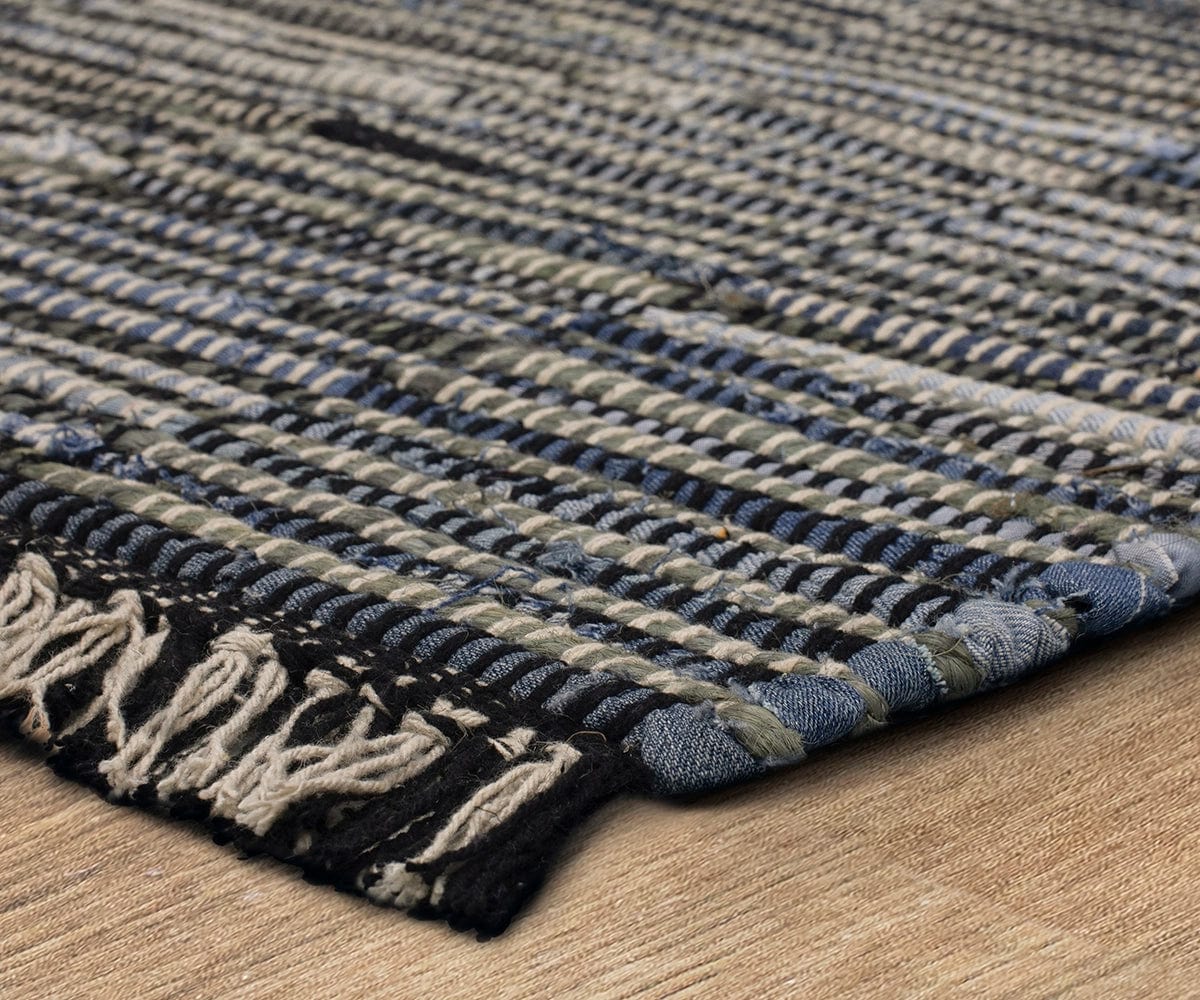 Karastan Wyatt Denim Rug - Soft & Durable Blue Denim Area Rug for Living Room, Bedroom, or Office Decor