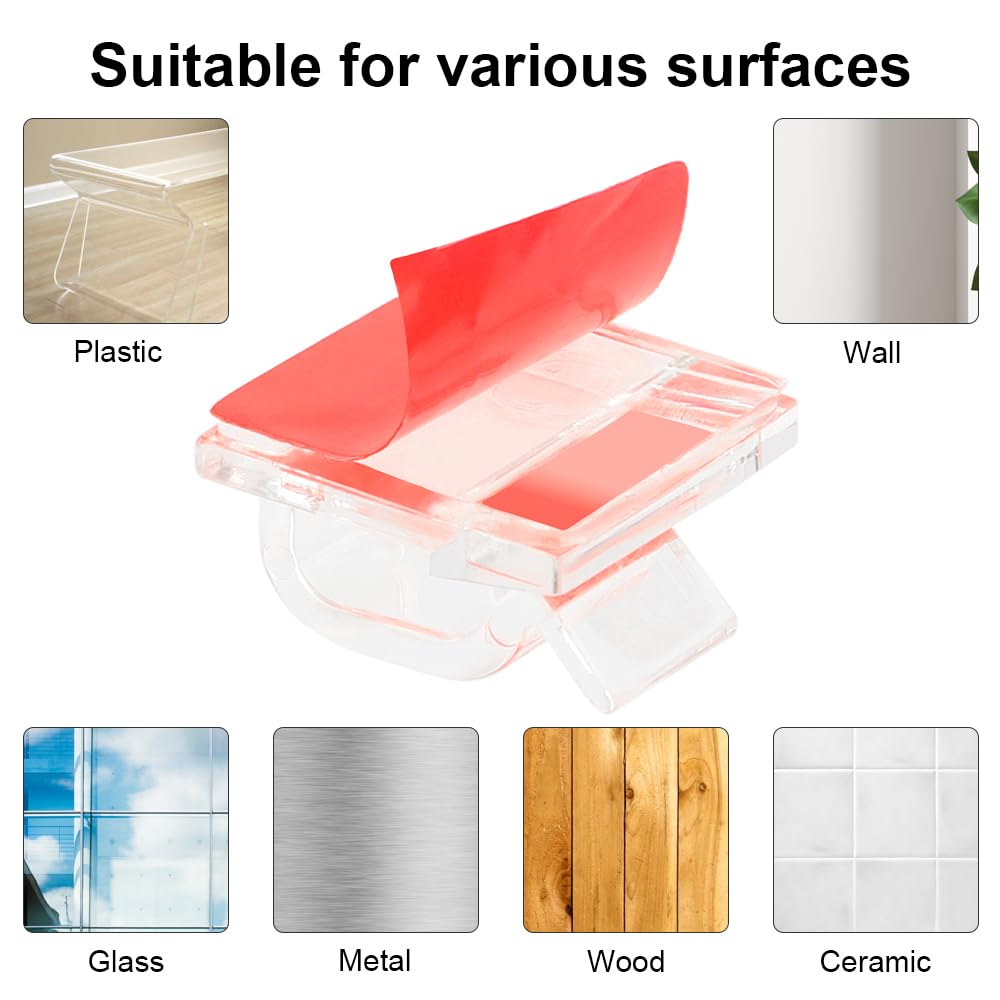 50 Pcs Transparent Adhesive Cable Clips - Cord Organizer for Desk Wire Management, Charging Cords & Christmas Lights - Home, Office & Outdoor Use