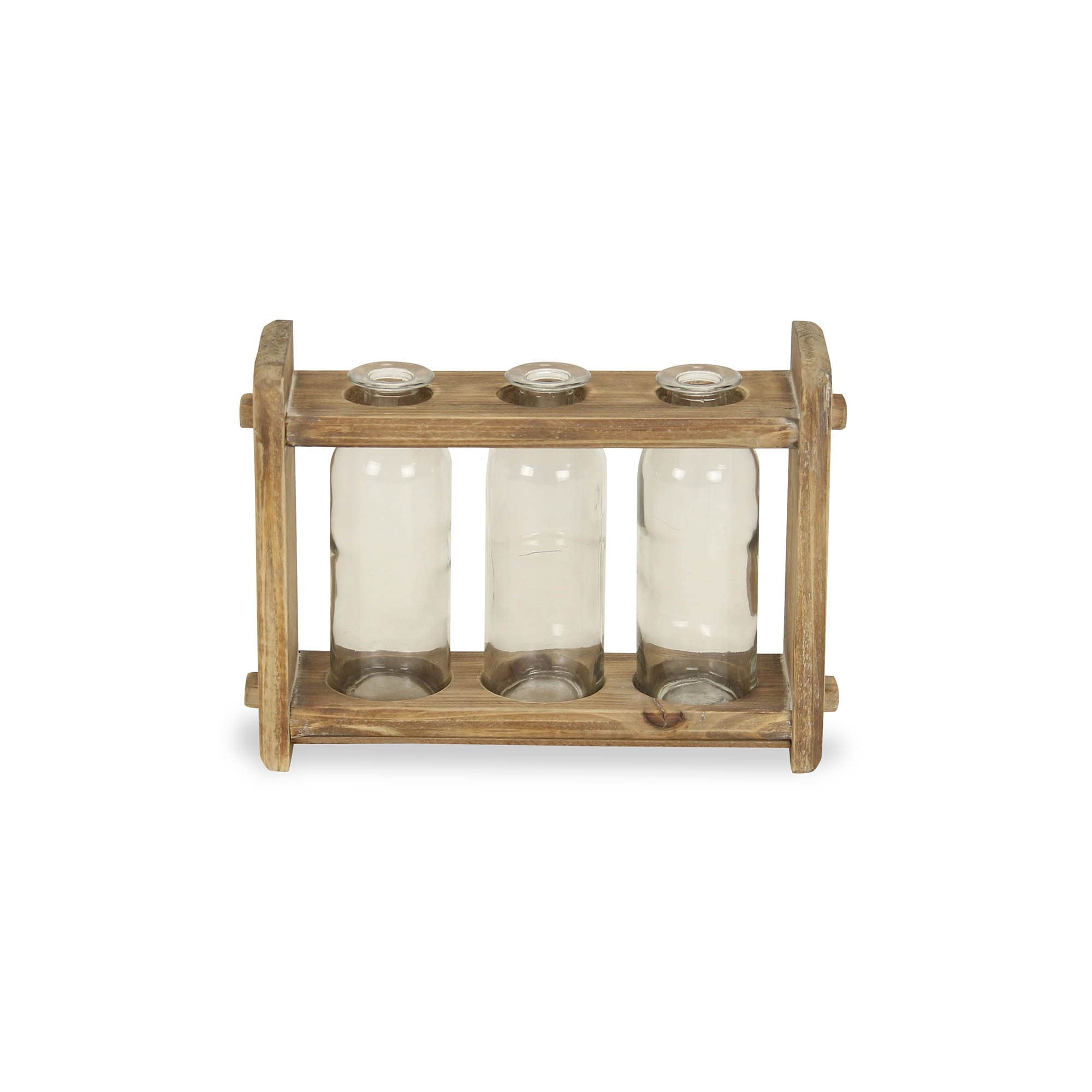 Modern 3-Bottle Wooden Rack Home Decor - Elegant Wine & Liquor Display Shelf for Living Room, Dining Table, Bar Counter Decoration