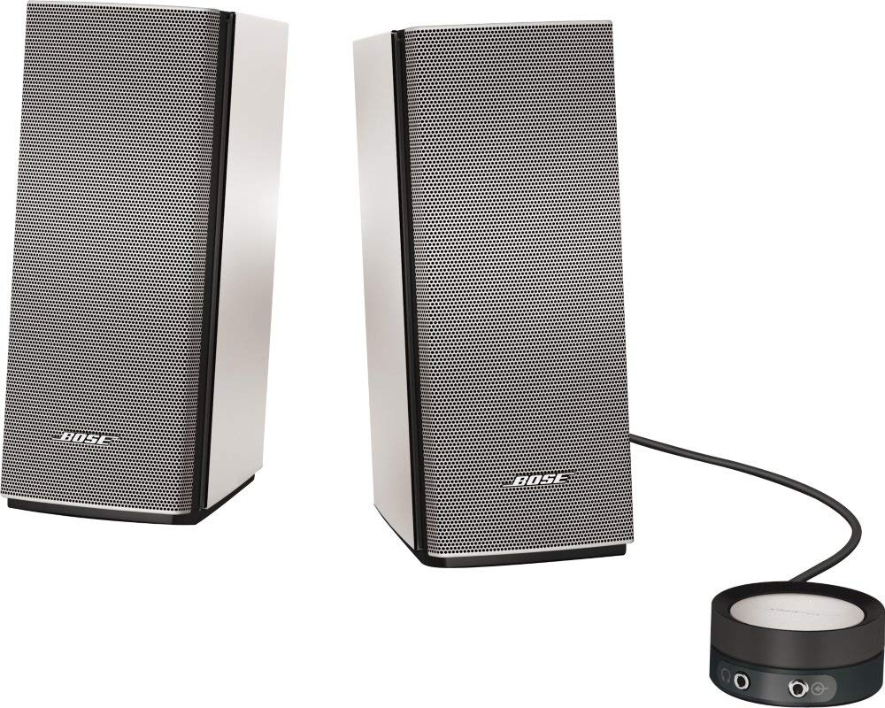 Bose Companion 20 Multimedia Computer Speakers - High-Quality Audio for PC, Laptop, Gaming & Home Theater (Renewed, Silver) | Perfect for Office, Study Room & Entertainment Setup