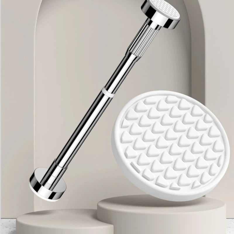 Alana 1.1 Inch Adjustable Metal Spring Tension Curtain Rod - Perfect for Windows, Doors, and Closet Organization