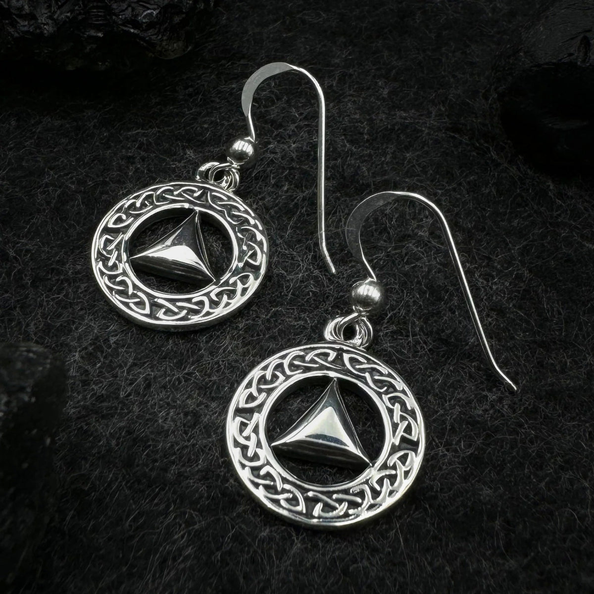 Celtic AA Symbol Sterling Silver Earrings for Women - Elegant Irish Jewelry Gift for St. Patrick's Day, Wedding & Everyday Wear