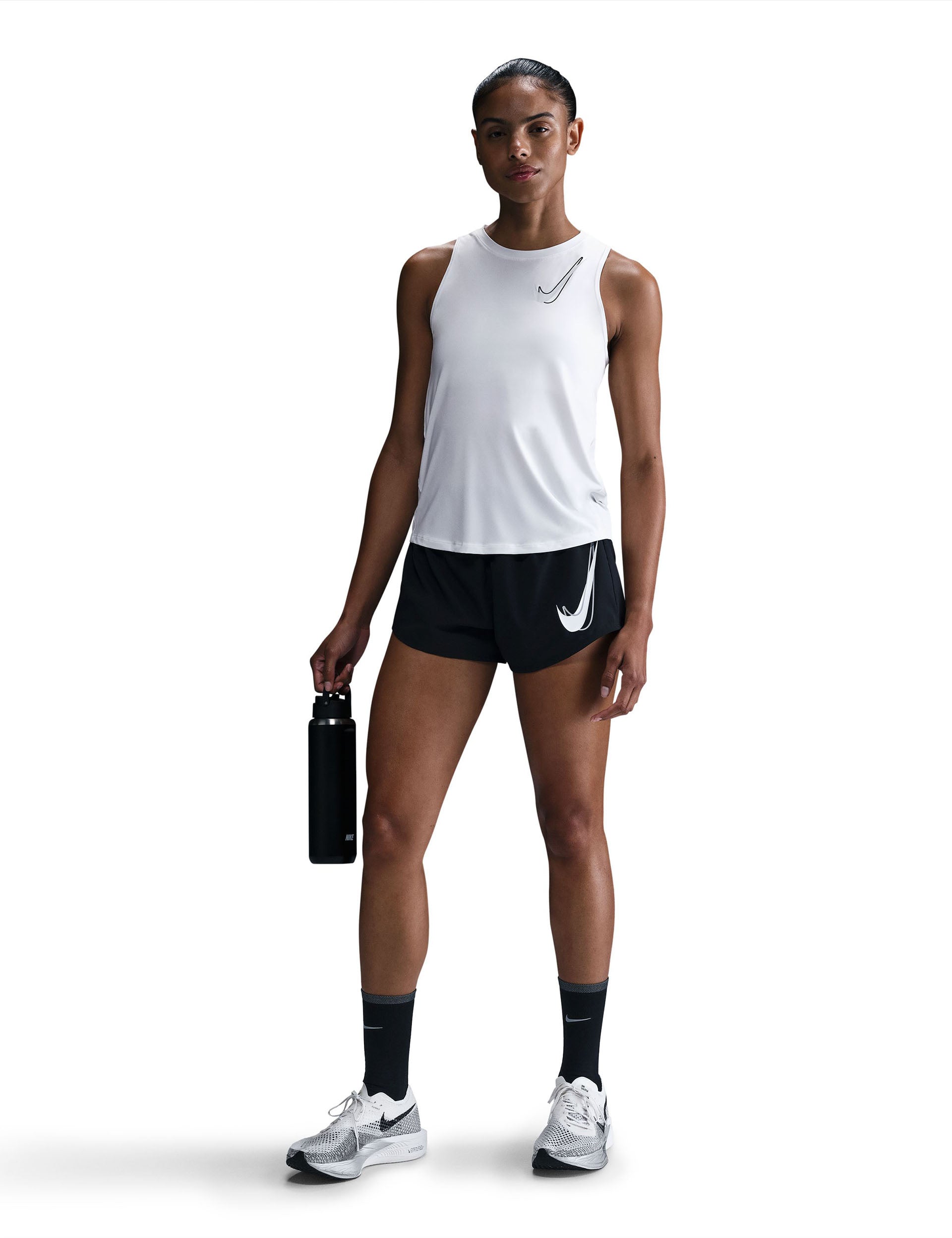 Nike Dri-FIT Running Tank Top for Men & Women - Breathable, Moisture-Wicking Performance Shirt - White - Ideal for Gym Workouts, Jogging & Outdoor Sports Activities