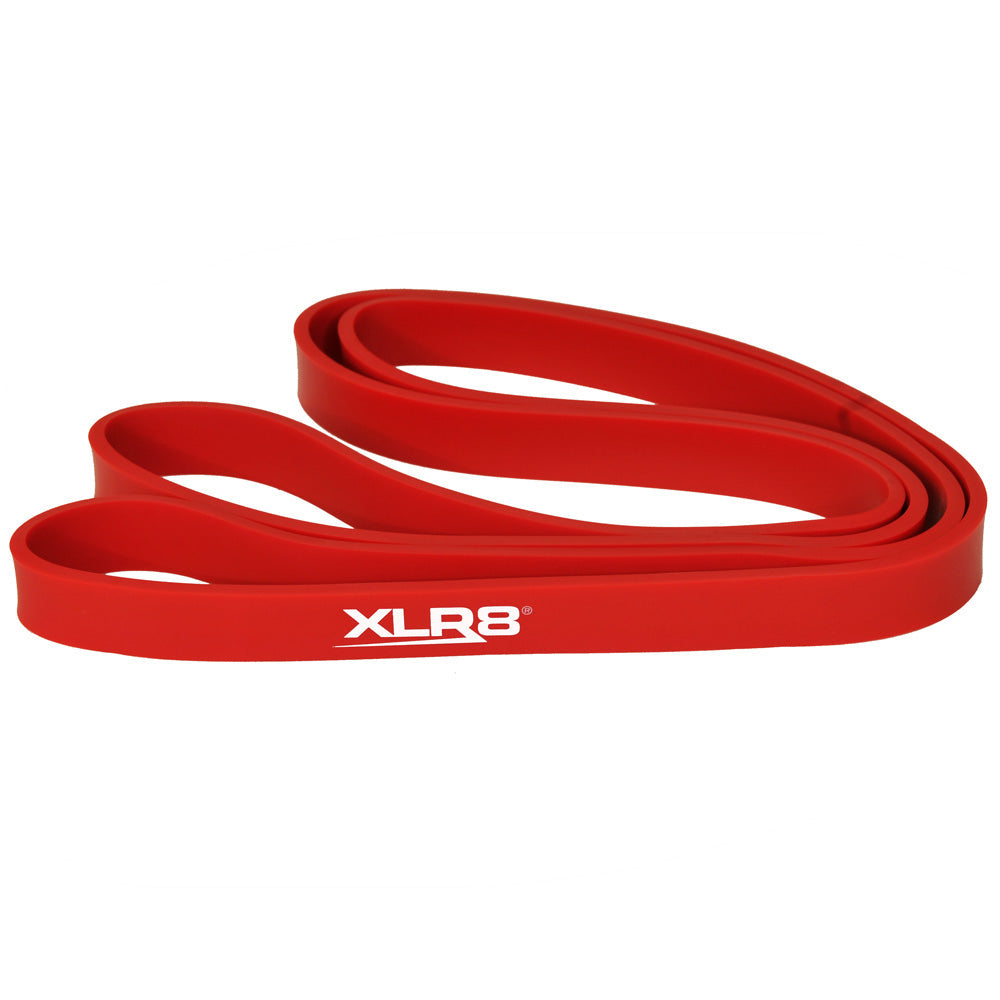 XLR8 Strength Band Level 2 - 1.9cm Red Resistance Band for Home Workouts, Physical Therapy & Fitness Training | Durable Latex Exercise Bands for Muscle Building, Stretching & Rehabilitation