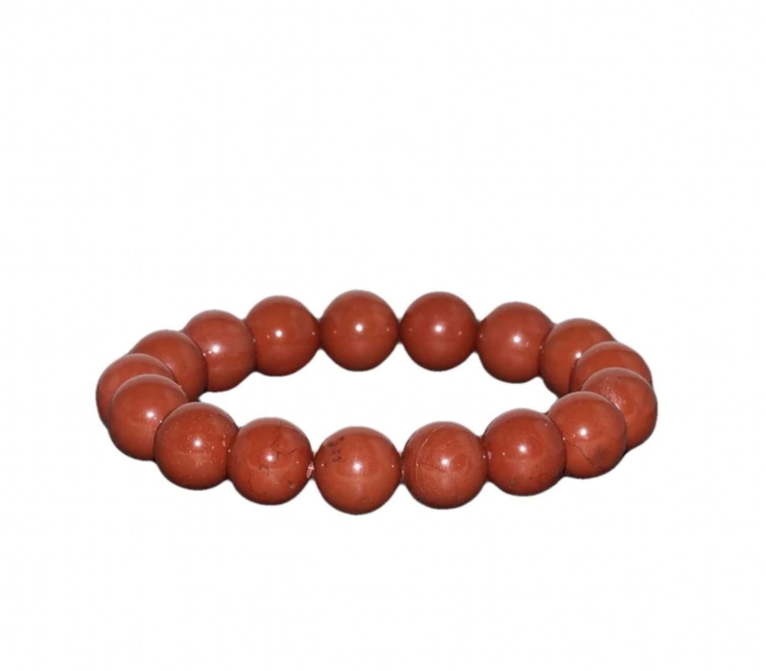 8mm Red Jasper Beaded Bracelet - AAA Grade Natural Gemstone, Handmade Unisex Boho Jewelry (7