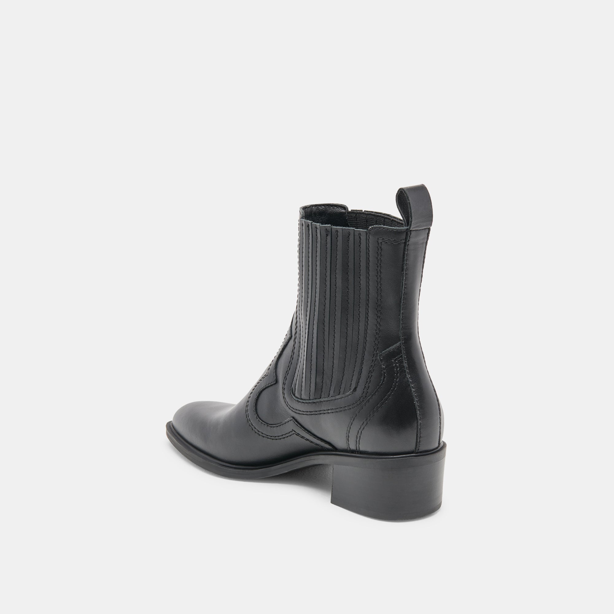 BRYLEE H2O Wide Booties - Waterproof Black Leather Ankle Boots for Women | Comfortable Slip-On Rain Shoes for Outdoor Walking, Gardening & Wet Weather