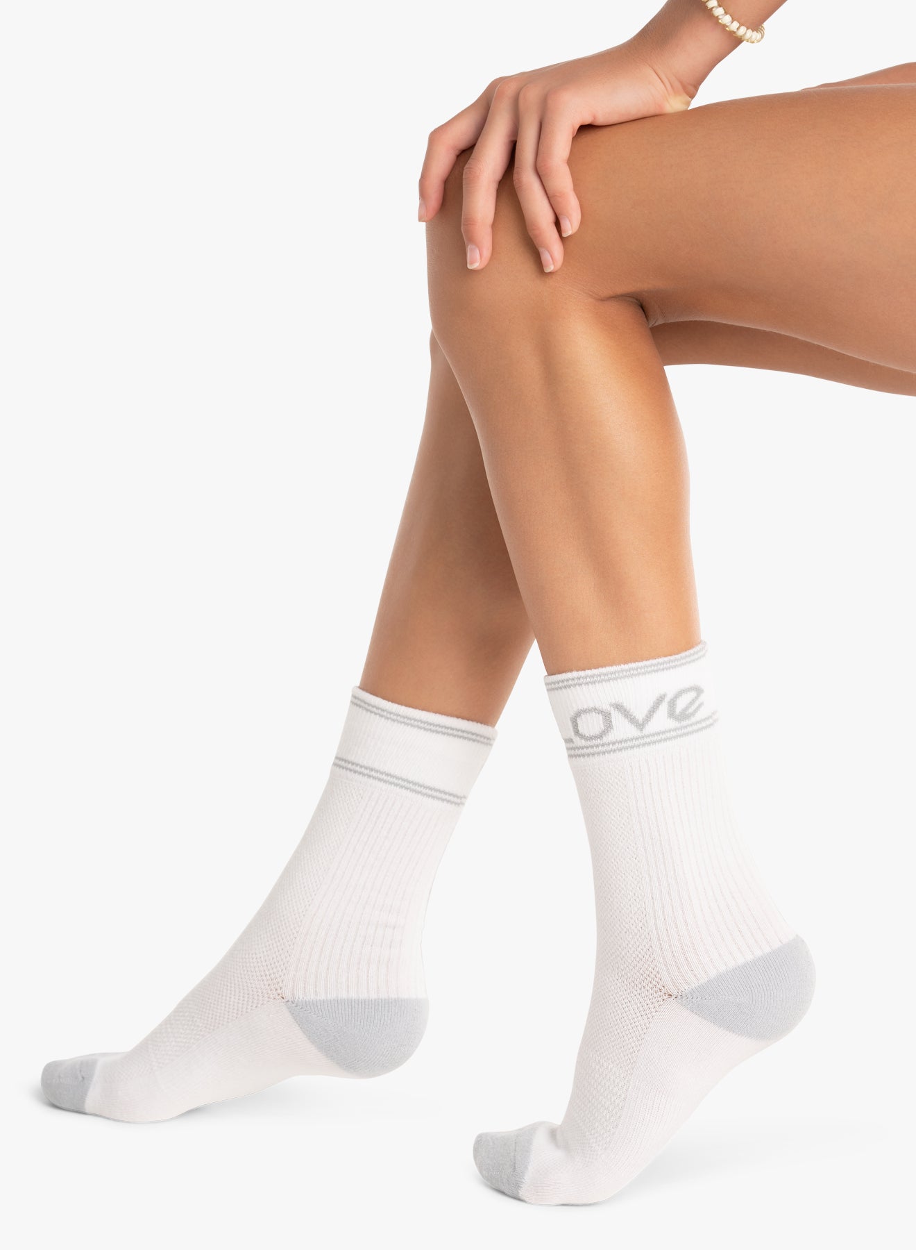 Lucky In Love Crew Socks - Soft Cotton Comfort Socks for Women & Men - Perfect for Everyday Wear, Valentine's Gifts & Couple Matching Outfits