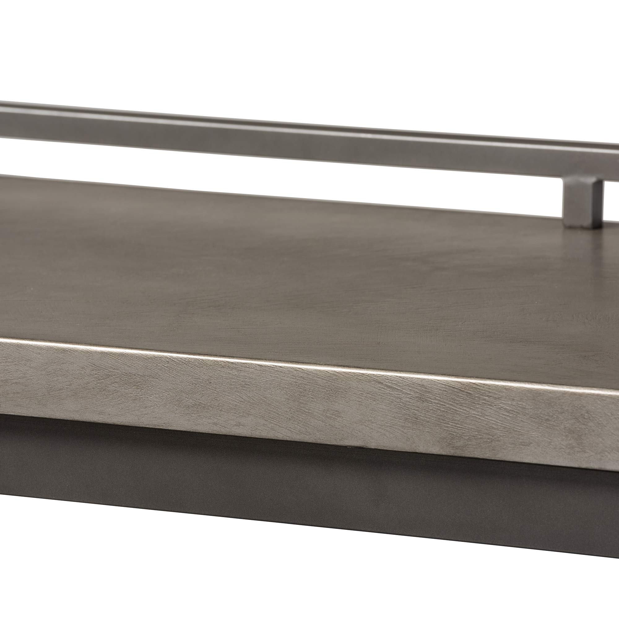 Baxton Studio Pub Table Set with 2 Stools - Modern Grey Bar Height Dining Set for Kitchen, Patio & Small Spaces