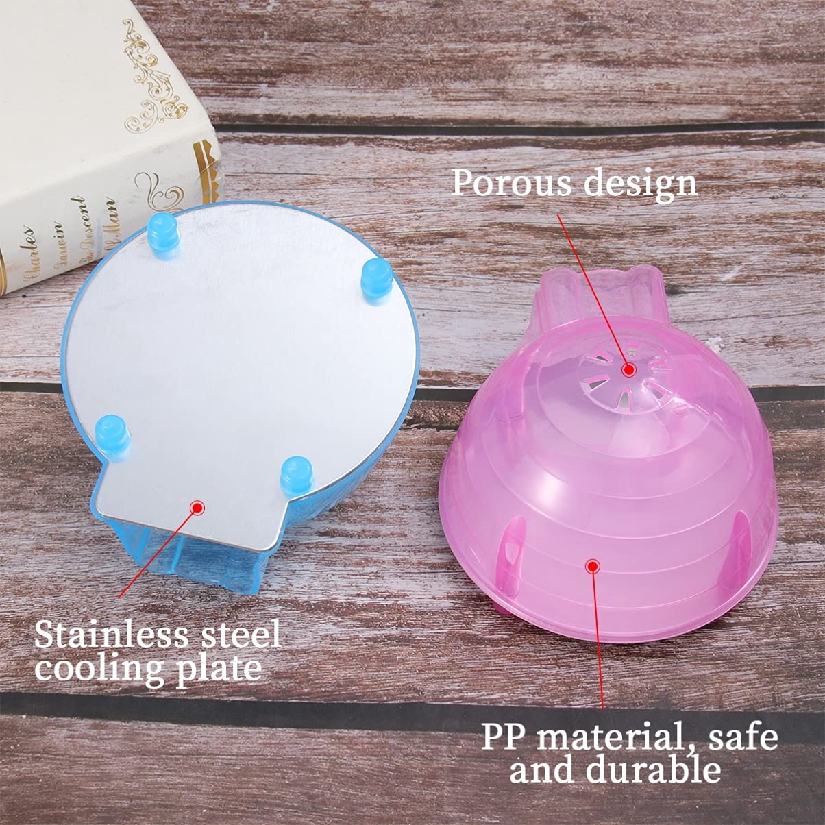 Baluue 2pcs Dwarf Hamster Hideout & Guinea Pig Cage Accessories - Small Animal House, Chinchilla Hideaway, Mini Pet Toys for Hamster Cage Enrichment and Cozy Playtime