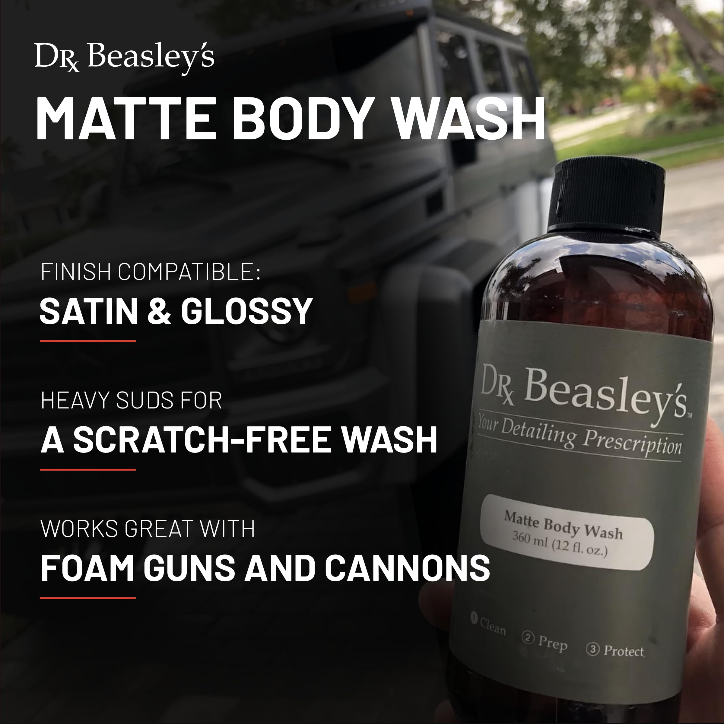Dr. Beasley's MP10D128 Matte Body Wash - 1 Gallon pH Balanced Matte Car Wash Soap | Premium Biodegradable Auto Detergent for Matte Paint & Wraps | Perfect for Cars, Trucks & Motorcycles