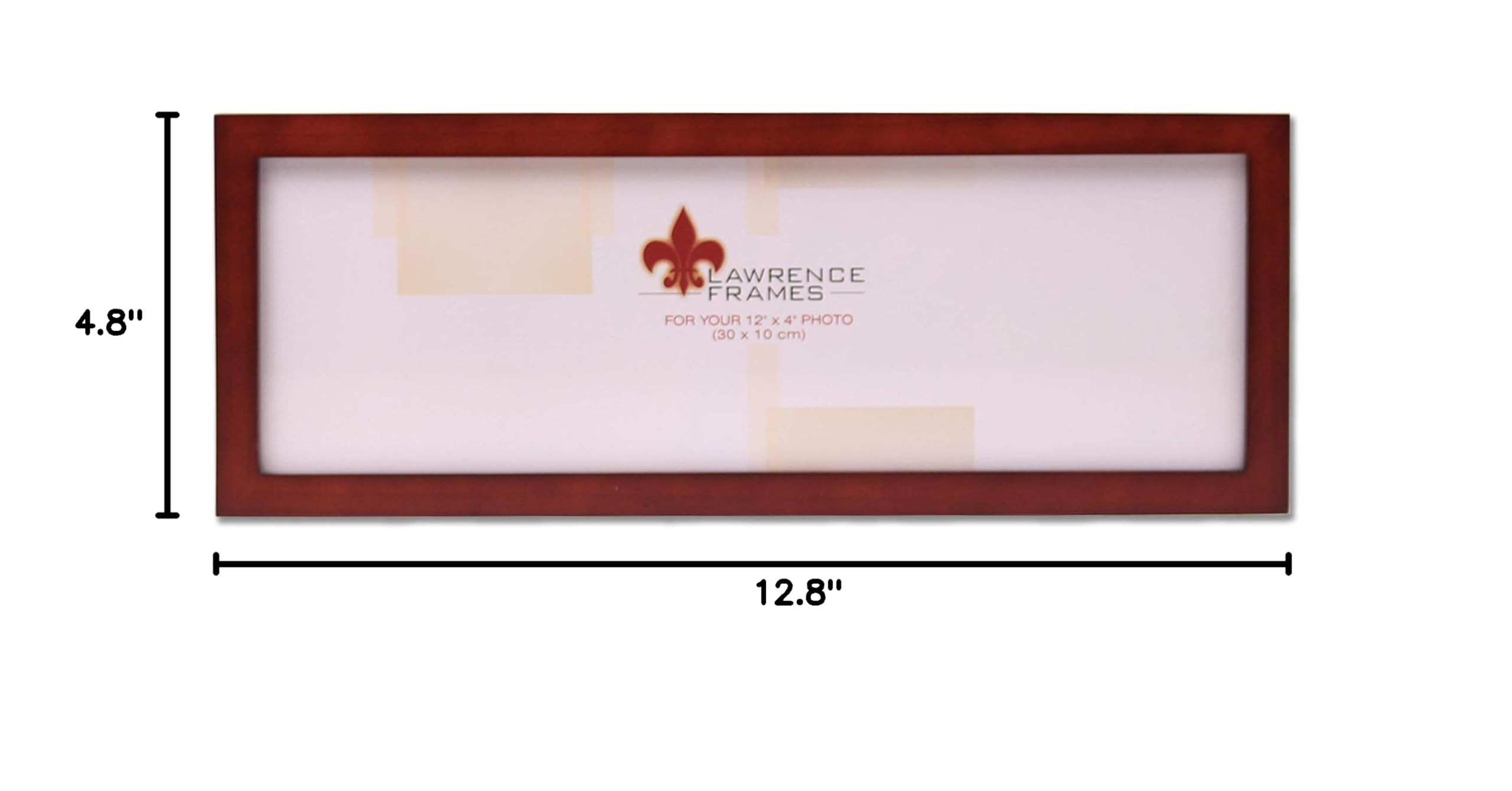 Lawrence Frames Standard Wood Picture Frame 4x12 Walnut - Perfect for Wall Art, Family Photos, and Home Decor