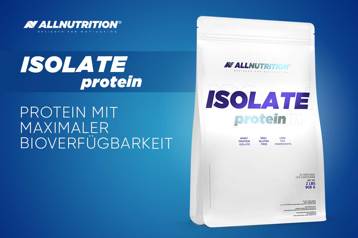 Allnutrition Whey Protein Isolate Powder - Blueberry Flavor, 908g | High Protein, Low Carb, Keto Friendly for Muscle Recovery & Post-Workout Nutrition