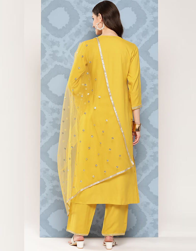 Arylide Yellow Viscose Rayon Straight Leg Pants for Women - Comfortable Office Wear & Casual Outfits