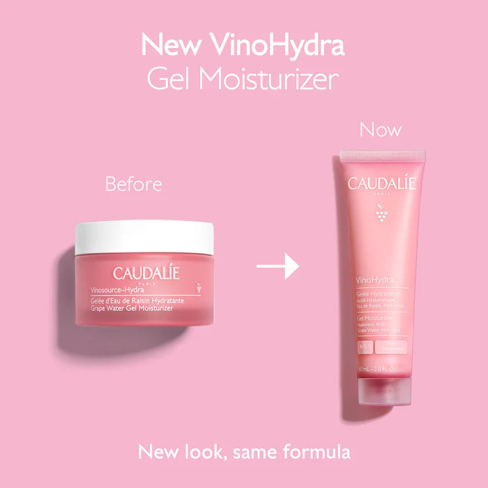 Caudalie VinoHydra Hyaluronic Acid & Aloe Vera Hydrating Moisturizing Gel Cream - Deep Hydration for Dry, Sensitive Skin | Day & Night Face Care | Anti-Aging & Soothing Skincare Solution