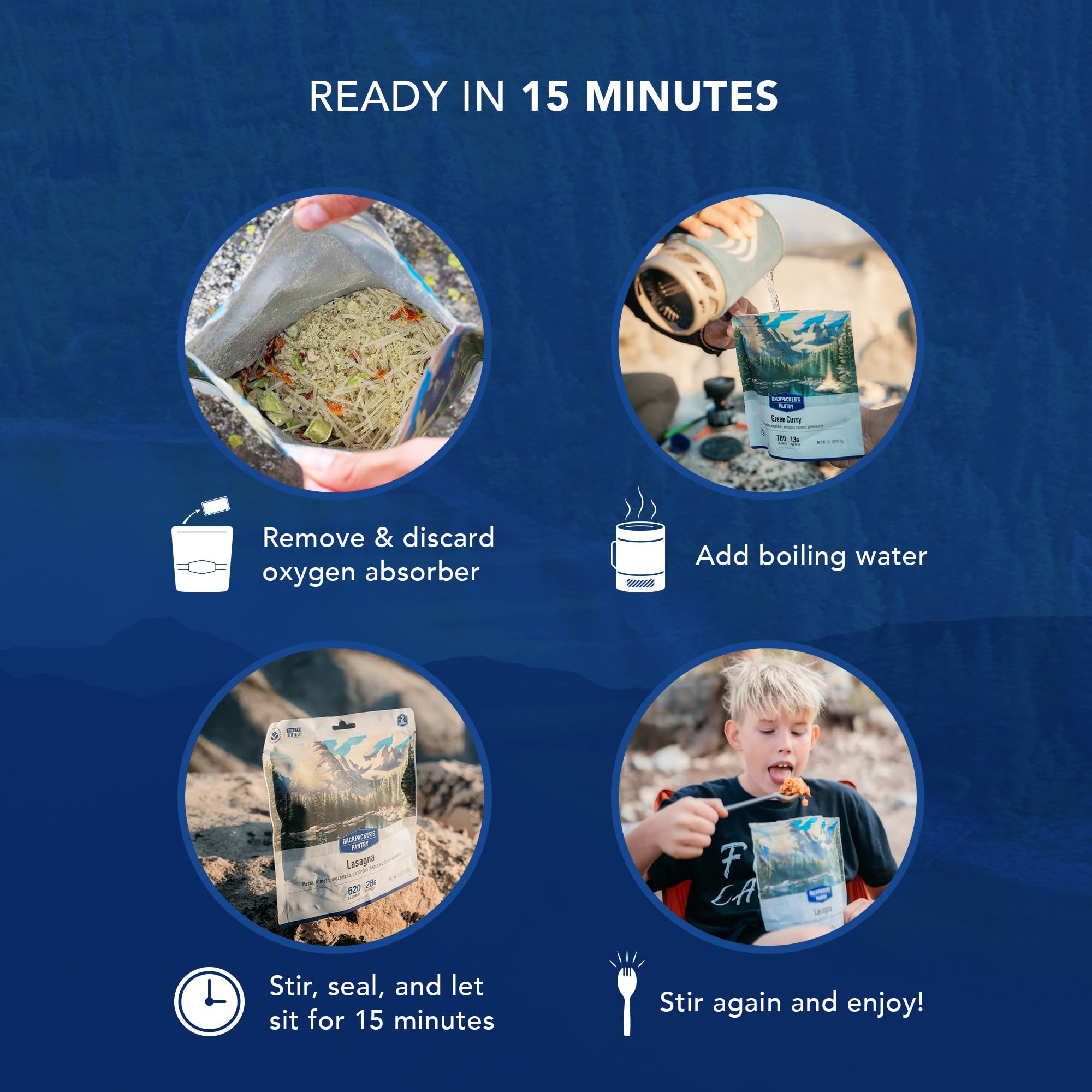 Backpacker's Pantry Kathmandu Curry - Freeze Dried Backpacking & Camping Food - High Protein Vegan Meal (24g Protein) - Gluten-Free Emergency Food Supply - Perfect for Hiking, Camping & Survival Situations