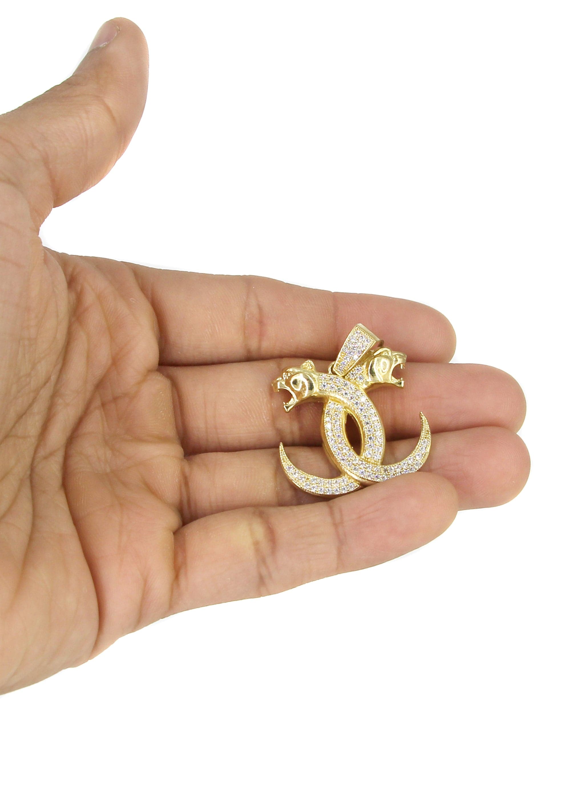 10K Yellow Gold Lion Head Necklace for Men & Women - 16.2 Grams Solid Gold Pendant Chain - Perfect for Gifts, Parties & Fashion Jewelry Collection