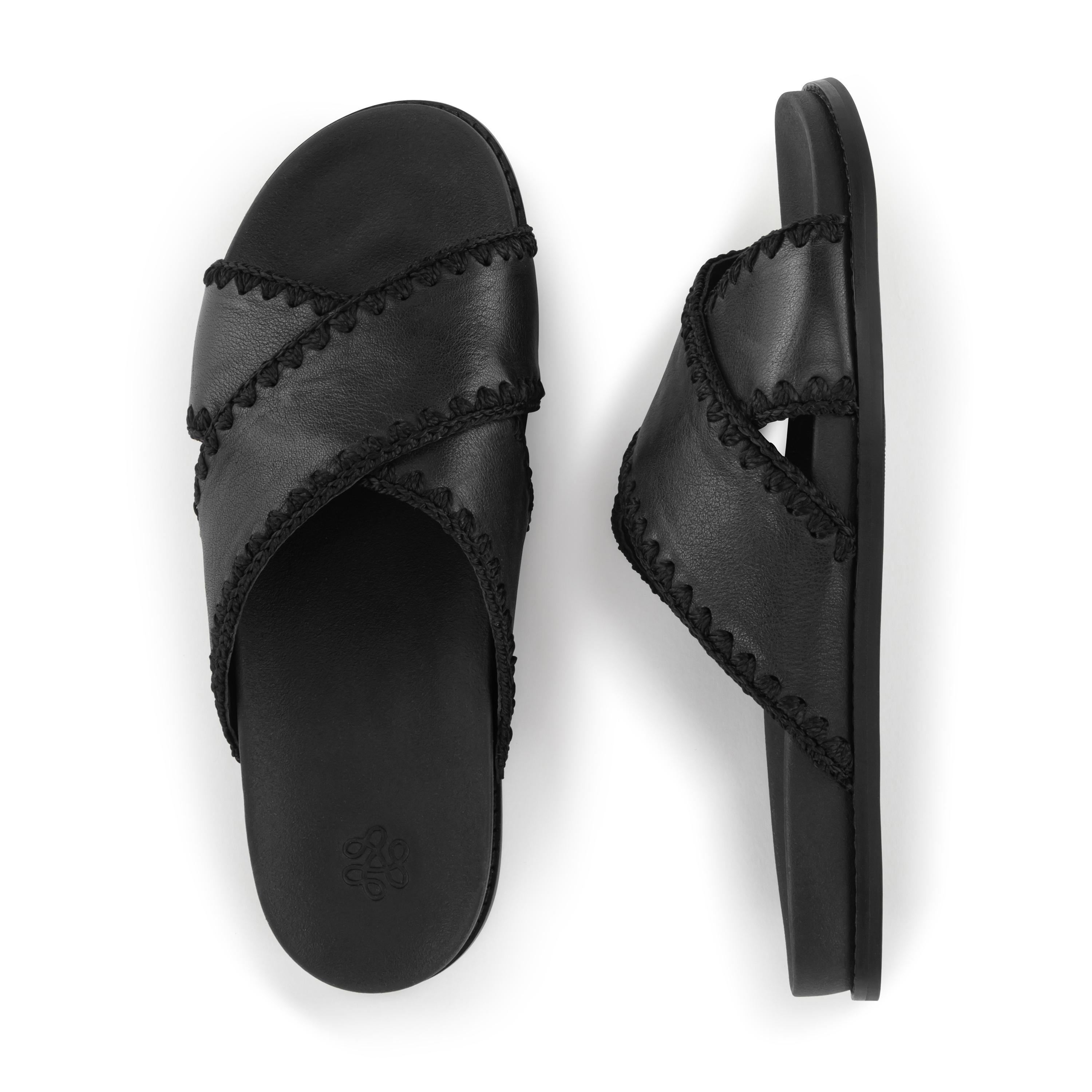 Penelope Sandal - Genuine Leather Women's Sandals in Black | Comfortable & Stylish for Summer, Beach, and Casual Outings