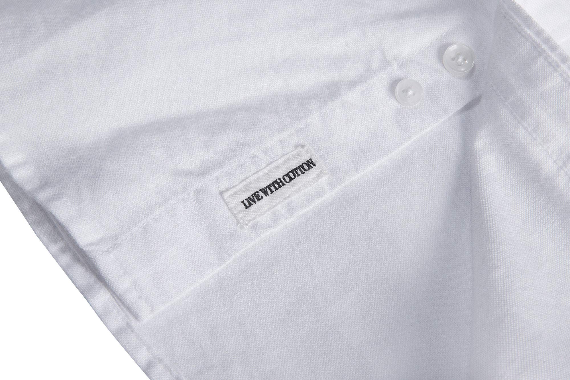 MUSE FATH Men's Oxford Dress Shirt - 100% Cotton Casual Button Down Shirt for Business & Office Wear - Slim Fit Long Sleeve Formal Shirt for Work, Interview & Special Occasions