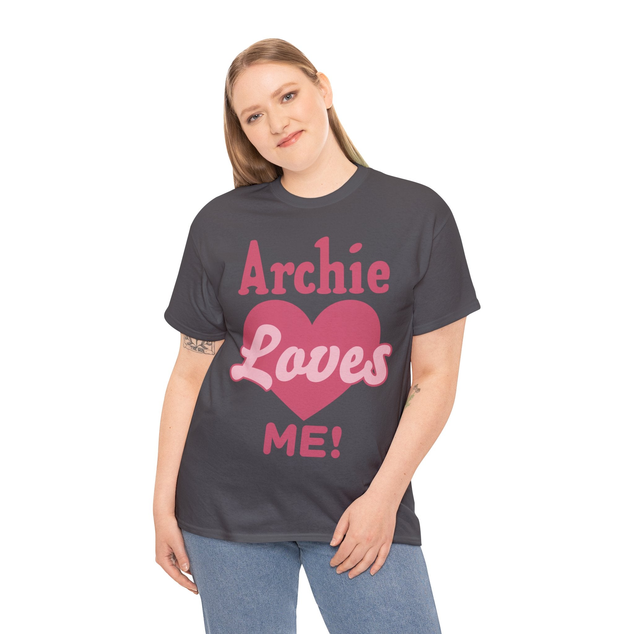 Archie Loves Me! Unisex Graphic T-Shirt - Heavy Cotton Tee with Archie, Betty & Veronica - Perfect for Comic Fans, Pop Culture Lovers & Retro Style Outfits