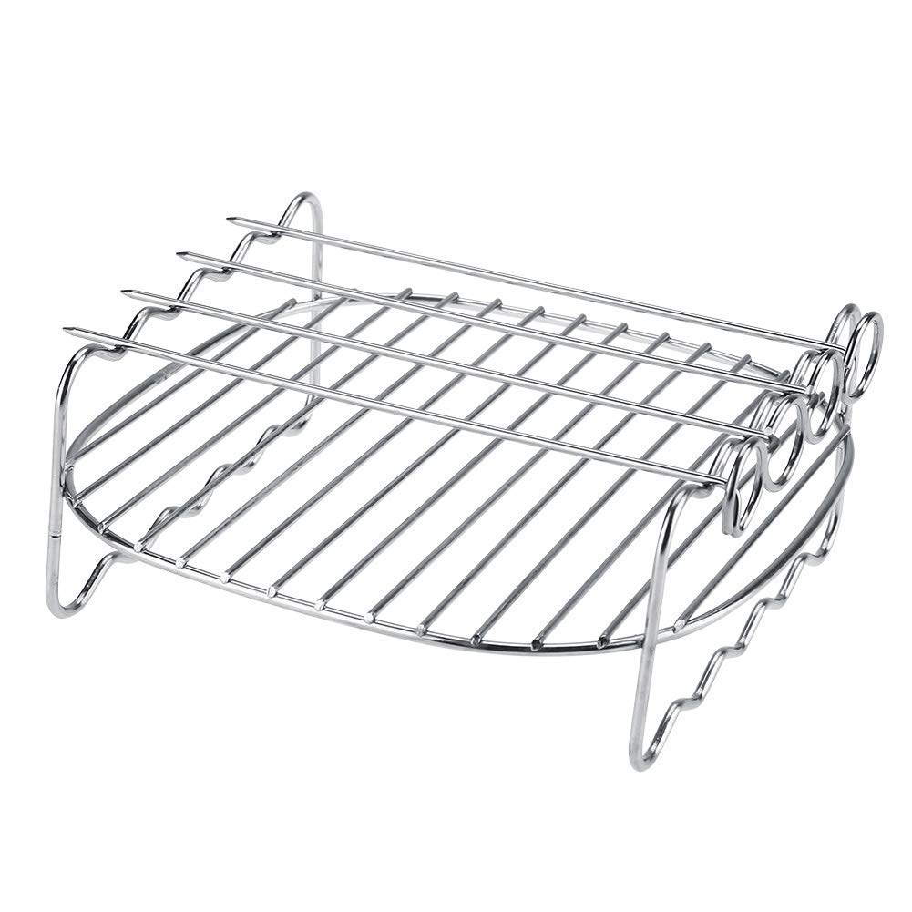 Stainless Steel Grilling Rack for Philips Air Fryer - Durable BBQ Grill Accessories & Warming Rack for Perfect Grilling - Ideal for Backyard BBQ, Camping, and Indoor Air Fryer Cooking