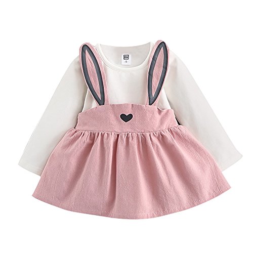 Yowein Baby Girl Princess Dress - Easter Bunny Ruffled Smocked Dress for Toddlers & Little Girls | Perfect for Easter Photos, Birthday Parties & Special Occasions